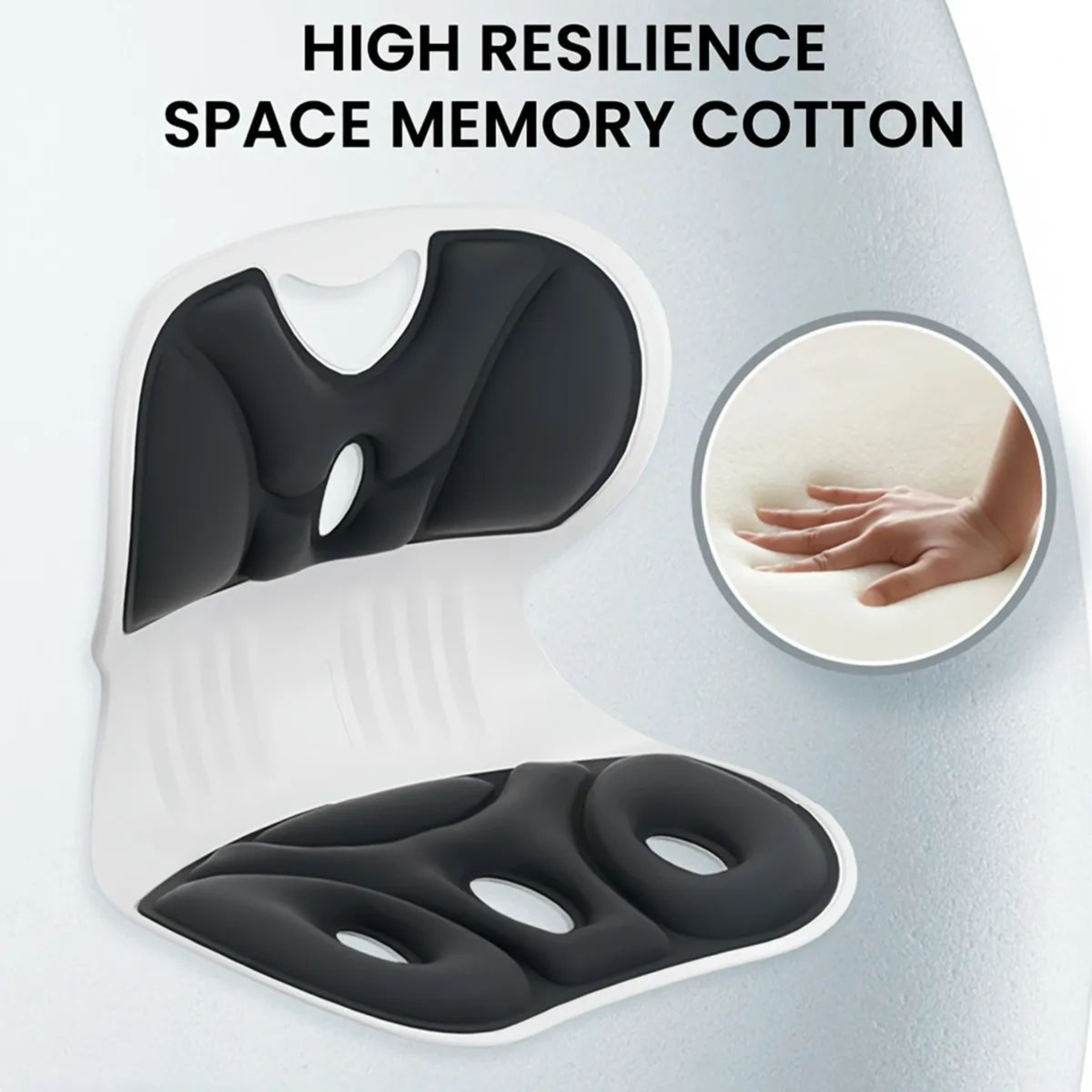 Ergonomic Lumbar Support Cushion  Foldable Office Chair Back Support For Better Sitting Posture  Lo 4
