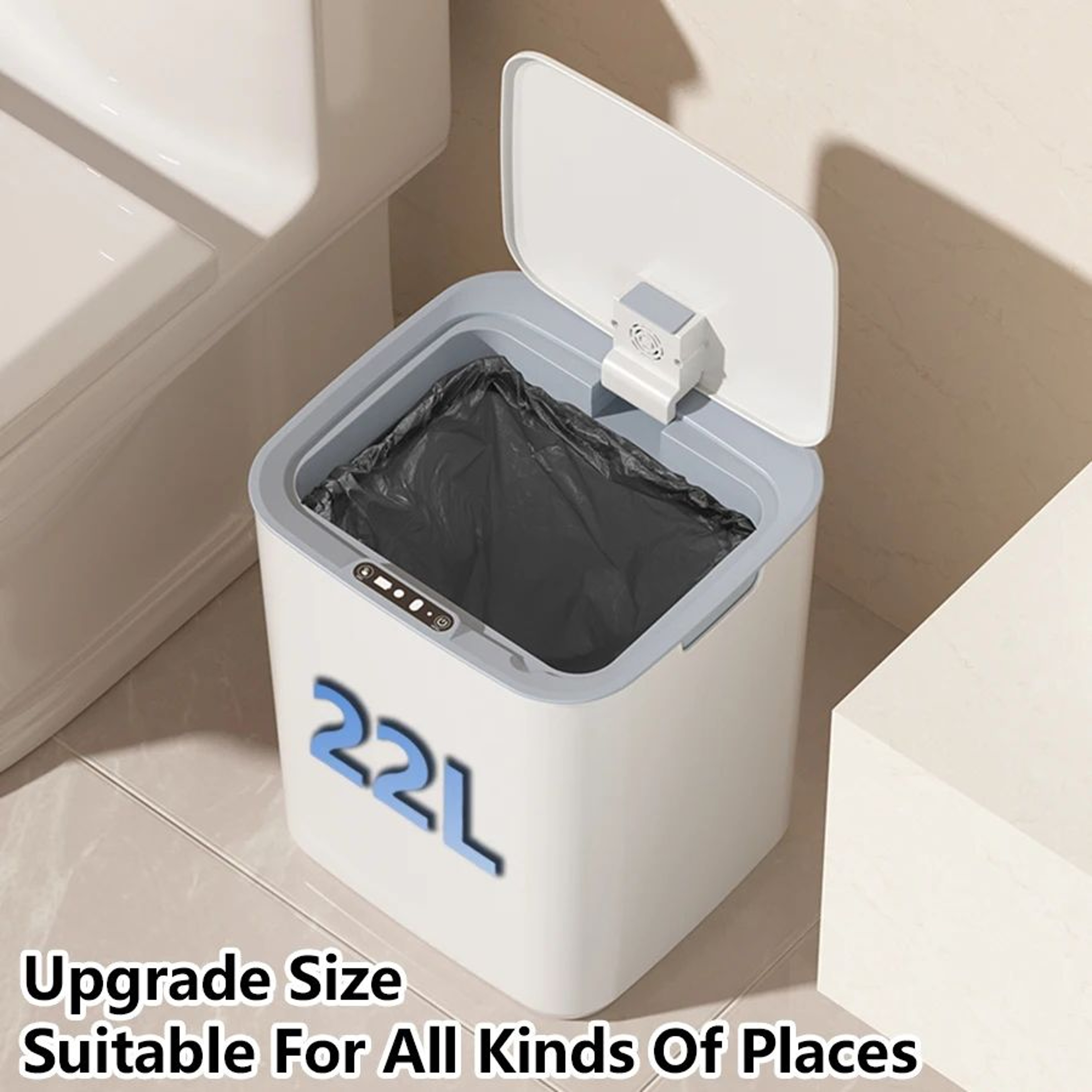 ONEKA 22L Touchless Smart Trash Can  Automatic Motion Sensor Kitchen  Office Trash Bin 1