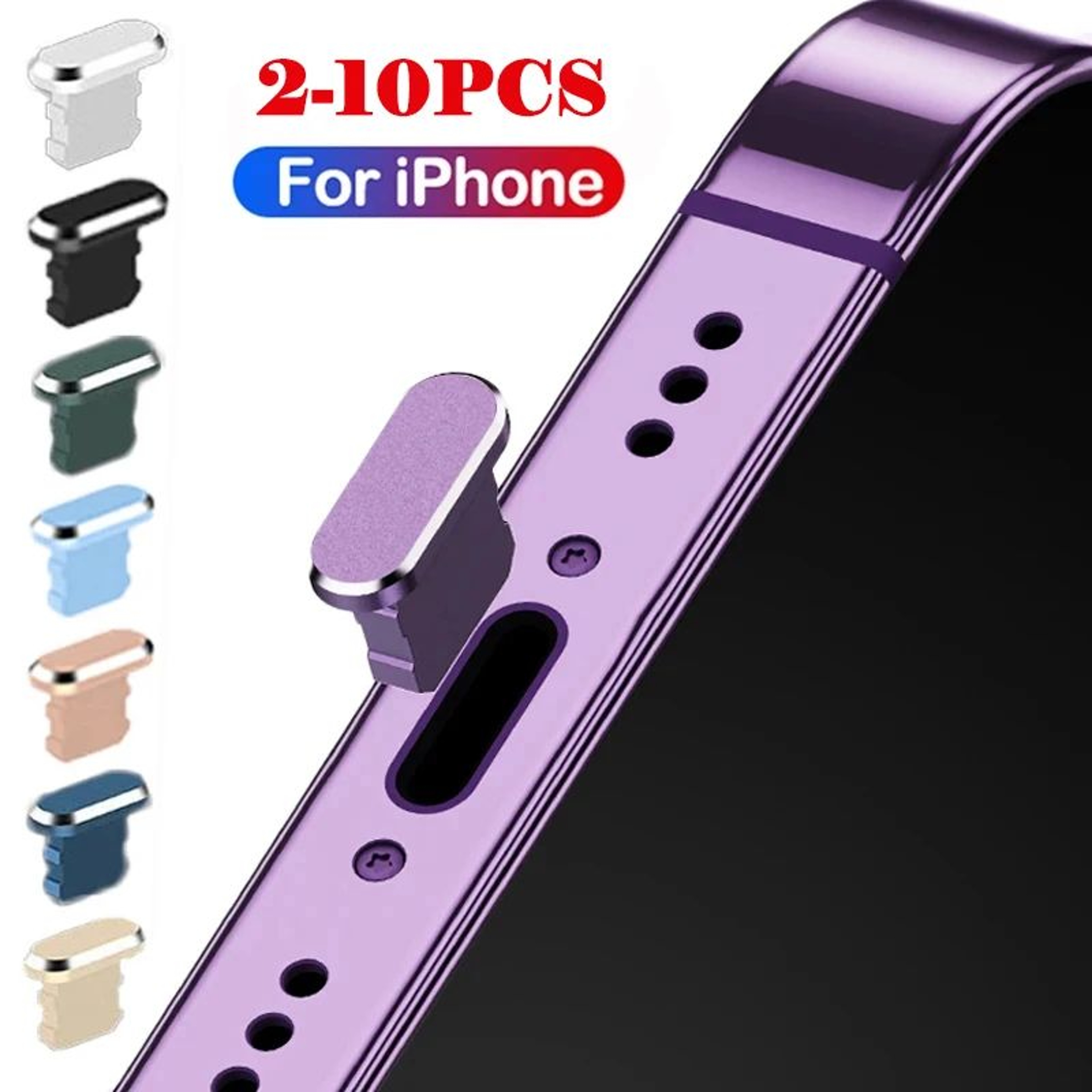 Metal Lightning Port Dust Plug For IPhone  Charging Port Protector Against Lint  Debris 2