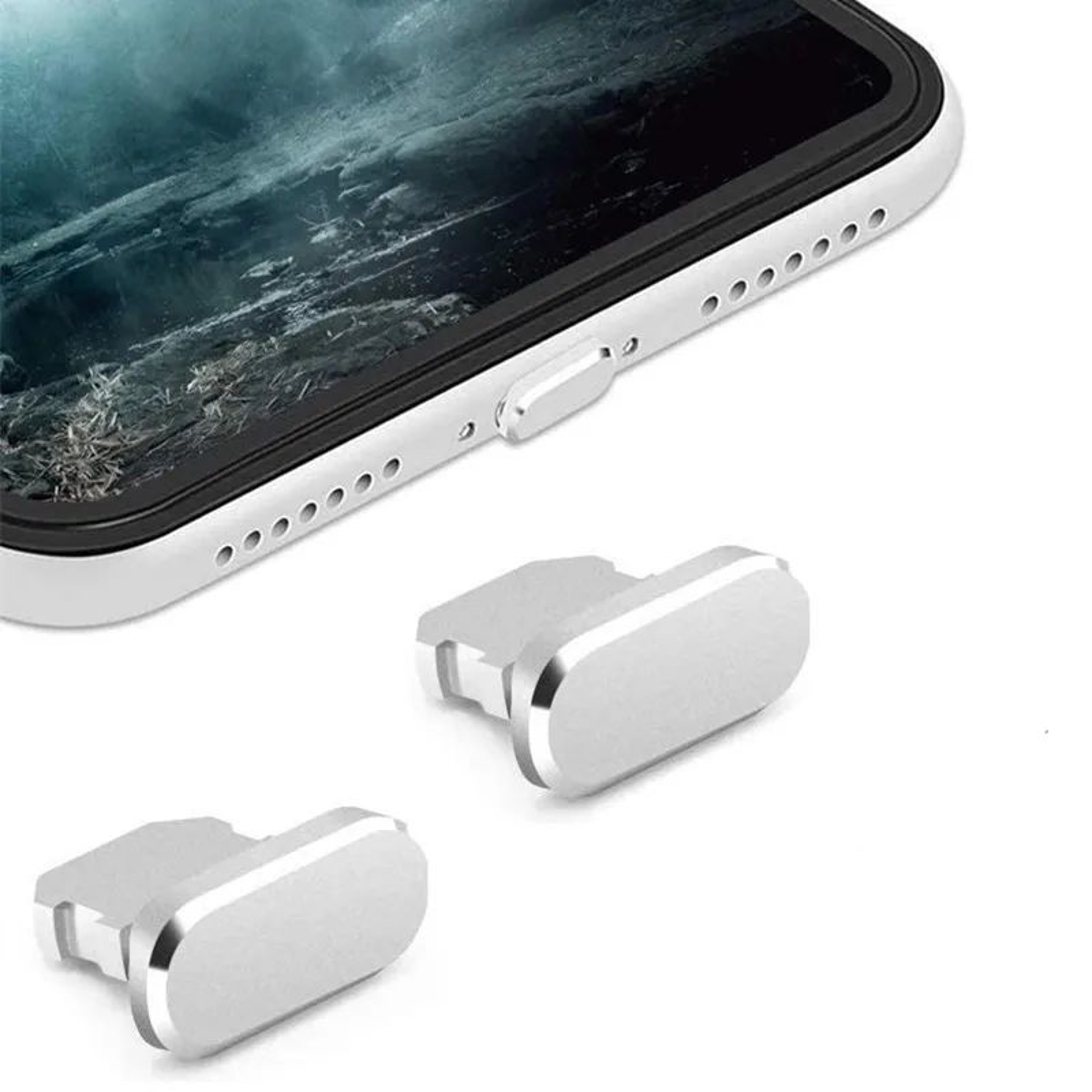Metal Lightning Port Dust Plug For IPhone  Charging Port Protector Against Lint  Debris 7