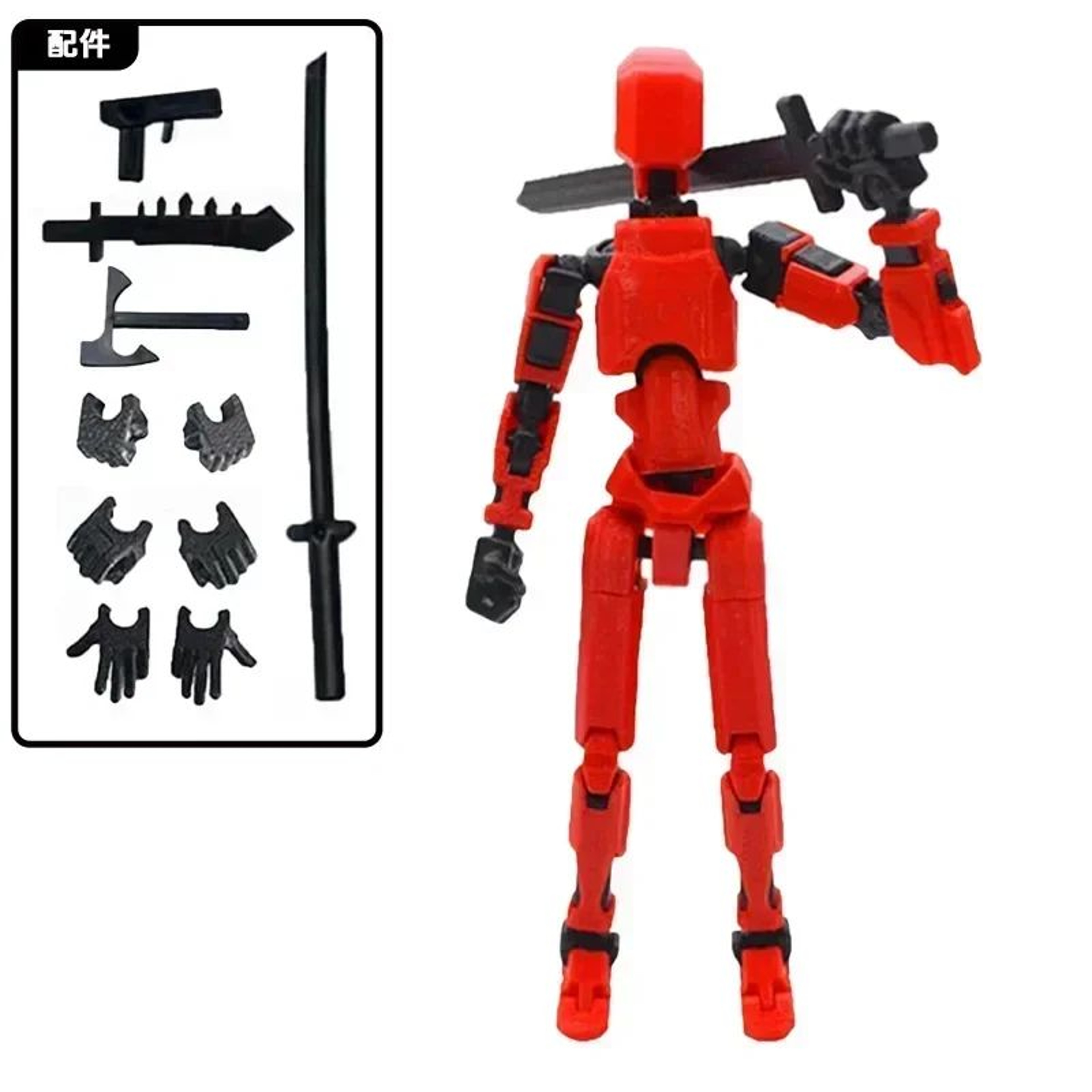 Dummy 13 Building Block Warrior  MultiJointed Poseable 3D Printed Mannequin Action Figure 6