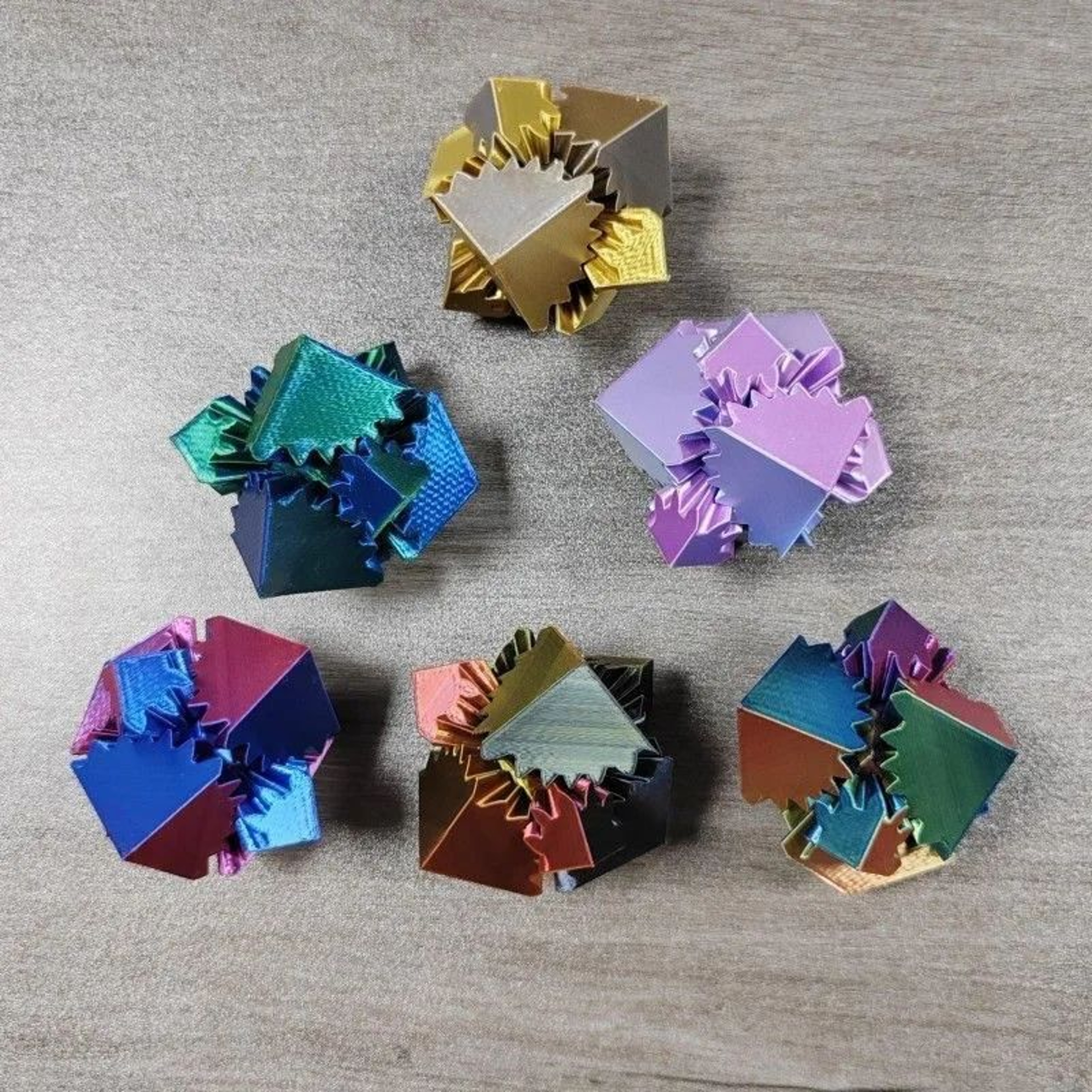 3D Printed Spin Fidget Cube Stress Relief Desk Toy For Focus Calm  Anxiety Support 3