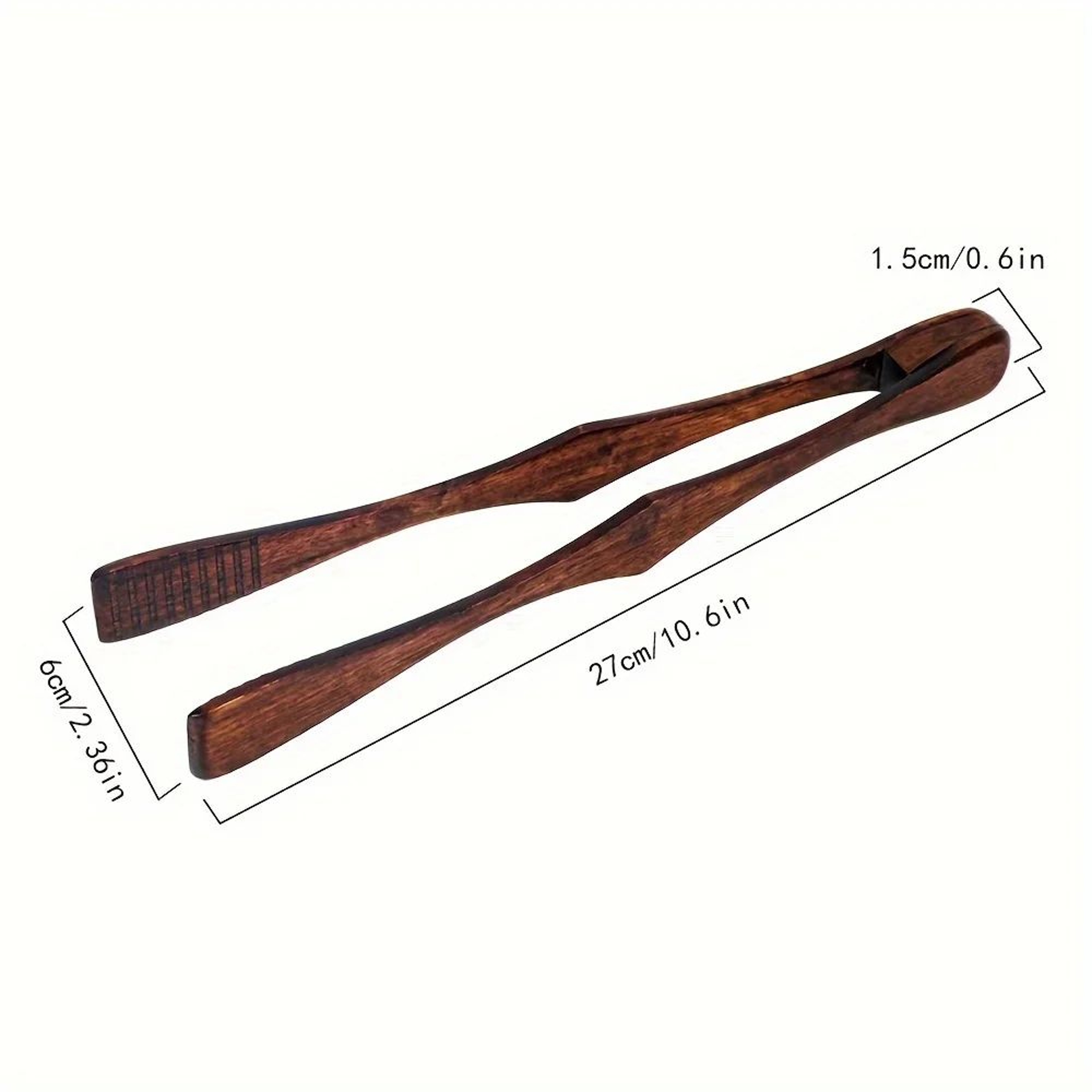 HeatResistant Wooden Food Clip Kitchen Tongs For BBQ Bread  Noodles 1