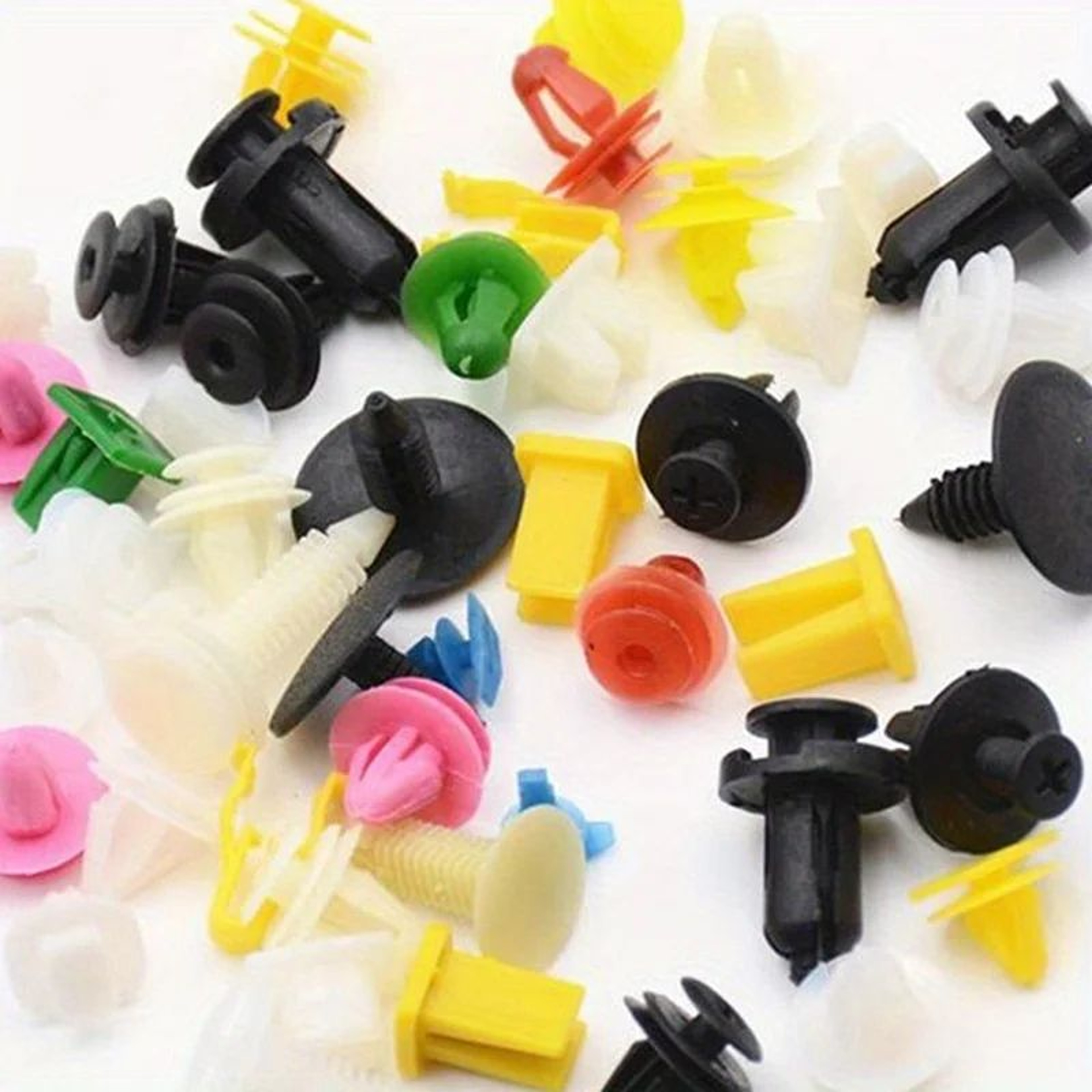 100Piece Car Fastener Clips Kit  Mixed Plastic Rivets  Push Type Retainers For Bumper Fender  Trim 4