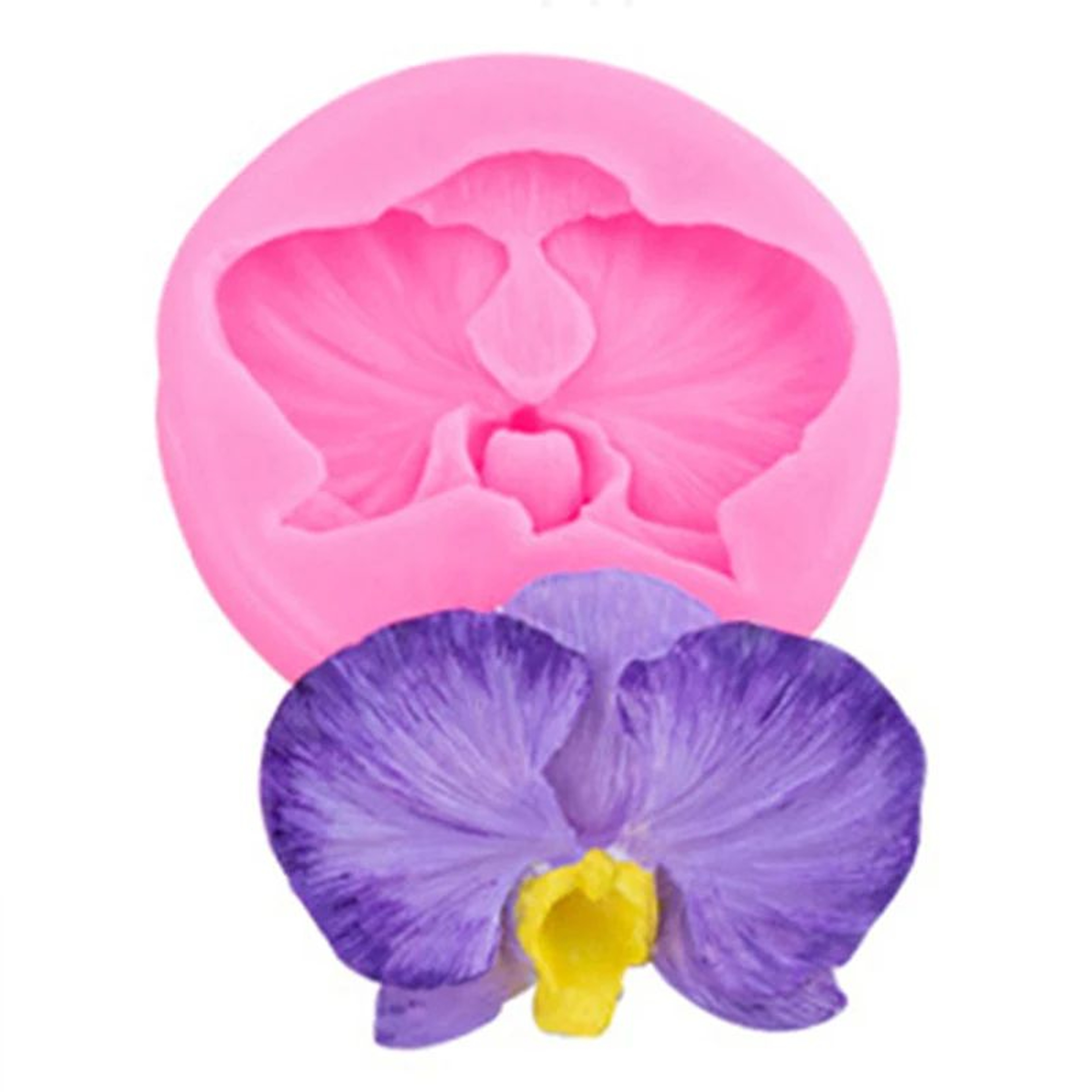 Orchid Flower Silicone Mold For Fondant Chocolate  Cake Decorating  Reusable FoodGrade DIY Craft Mo 3
