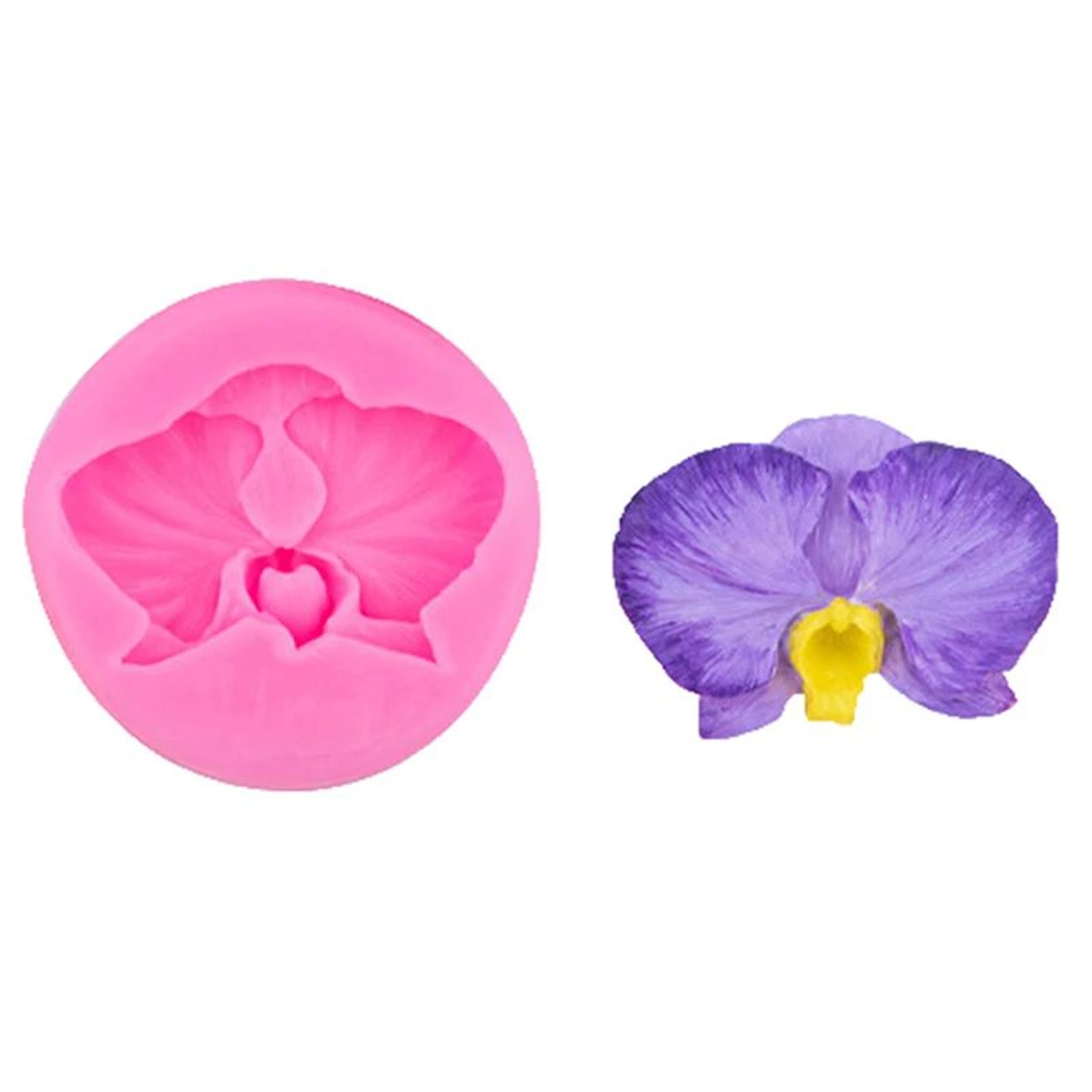 Orchid Flower Silicone Mold For Fondant Chocolate  Cake Decorating  Reusable FoodGrade DIY Craft Mo 4