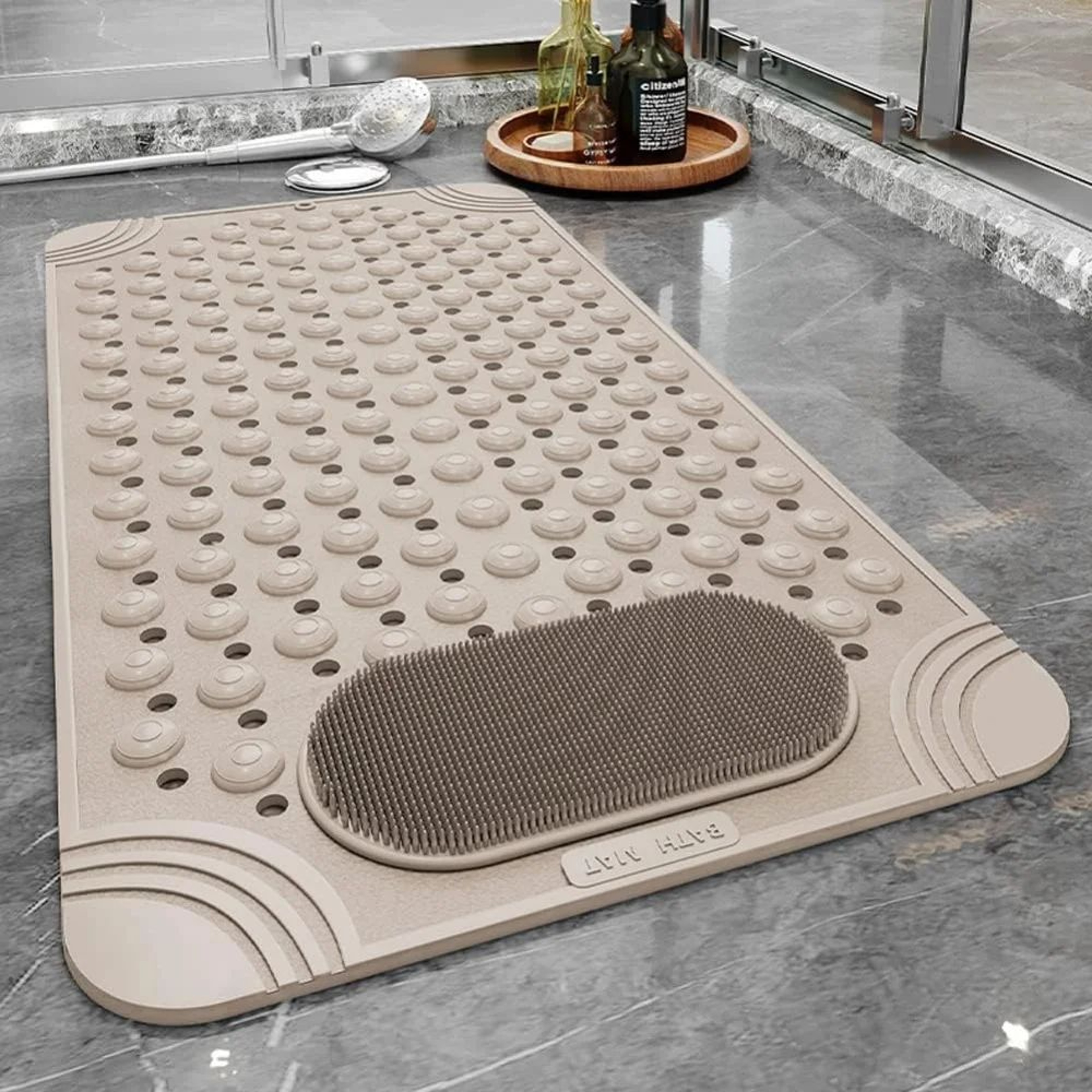 HotelQuality NonSlip Shower Mat 380MM X 690MM With Strong Suction Cups  Luxury AntiSlip Bathroom Sa 0