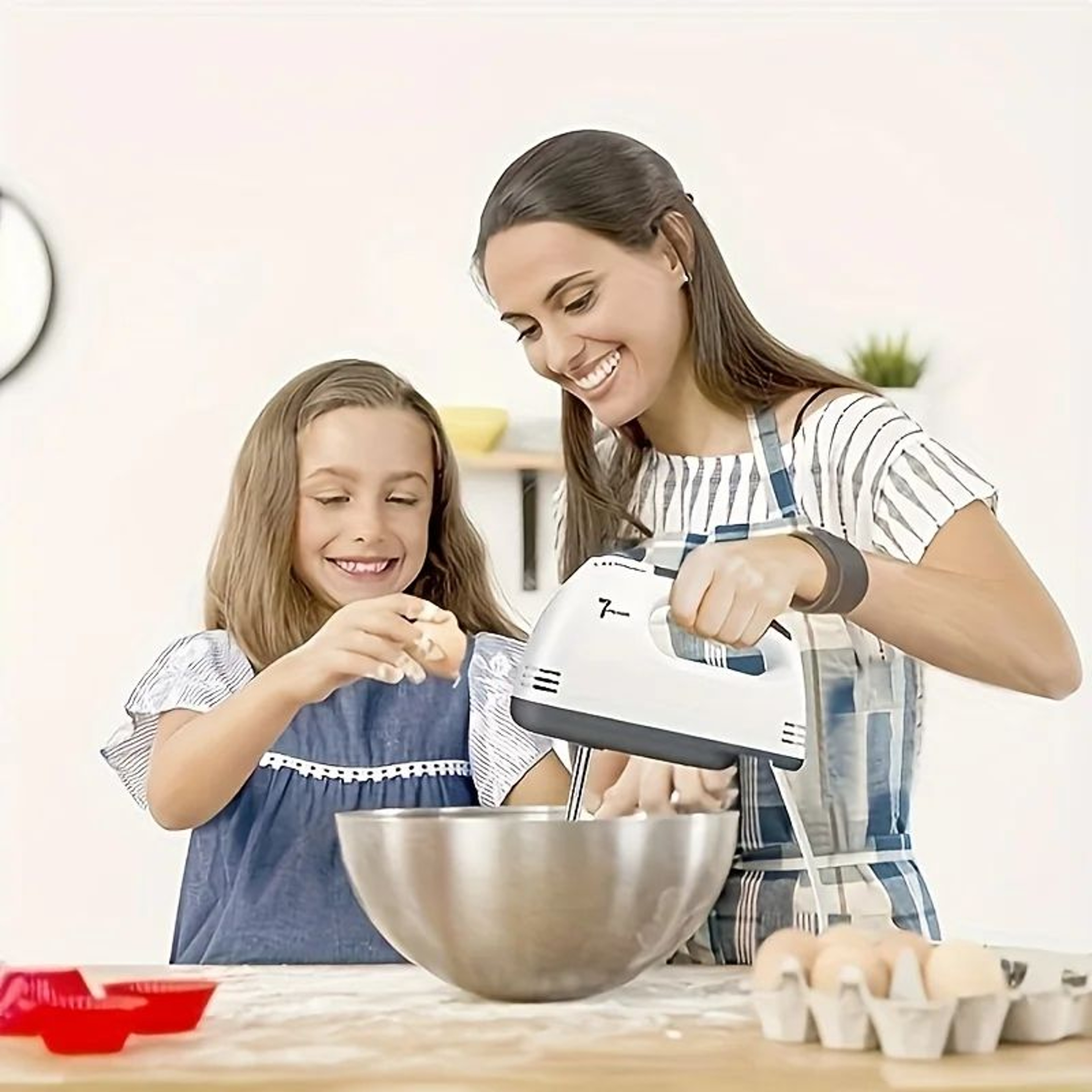 PowerWhisk Electric Hand Mixer With Spiral Whisk  Dough Hooks 2