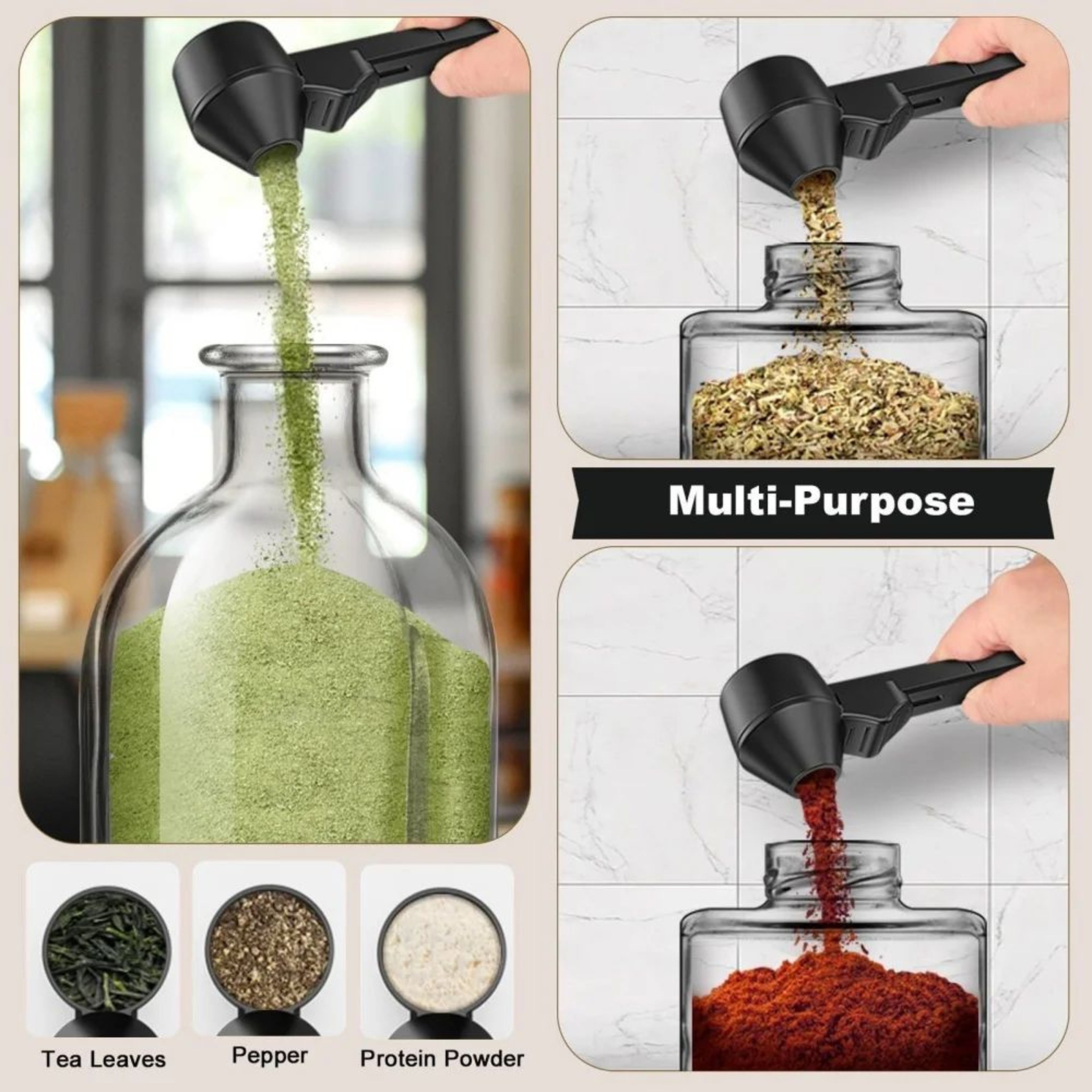 Reusable Coffee Pod Funnel  Measuring Spoon Set For Refillable Pods And Powder Scooping 5