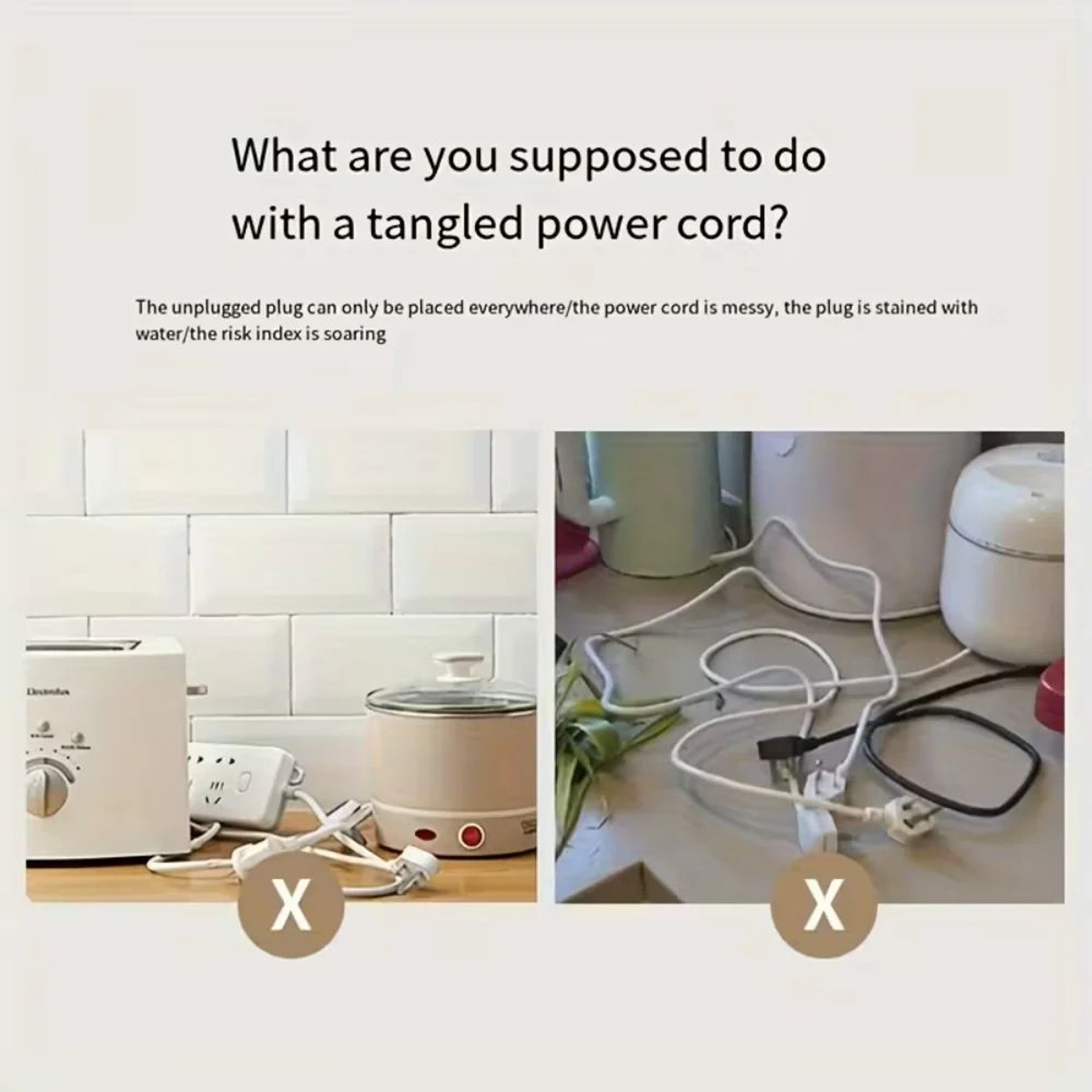 Universal Kitchen Appliance Cord Organizer Clips  HeatResistant Wire Straightener  Fixer 3Pack 3