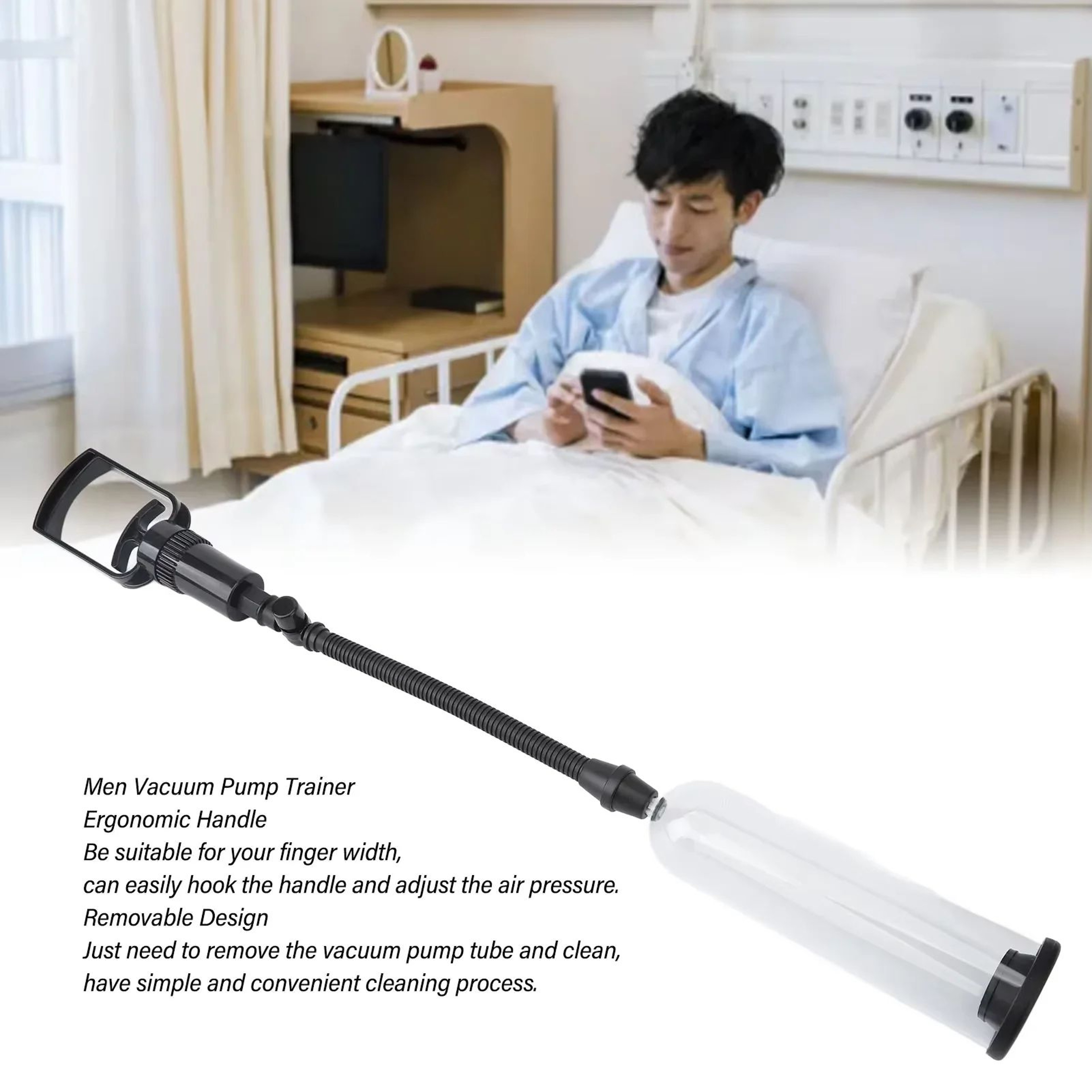 Manual Vacuum Pump Trainer For Men  Adjustable Air Pump Exerciser For Performance  Confidence 1