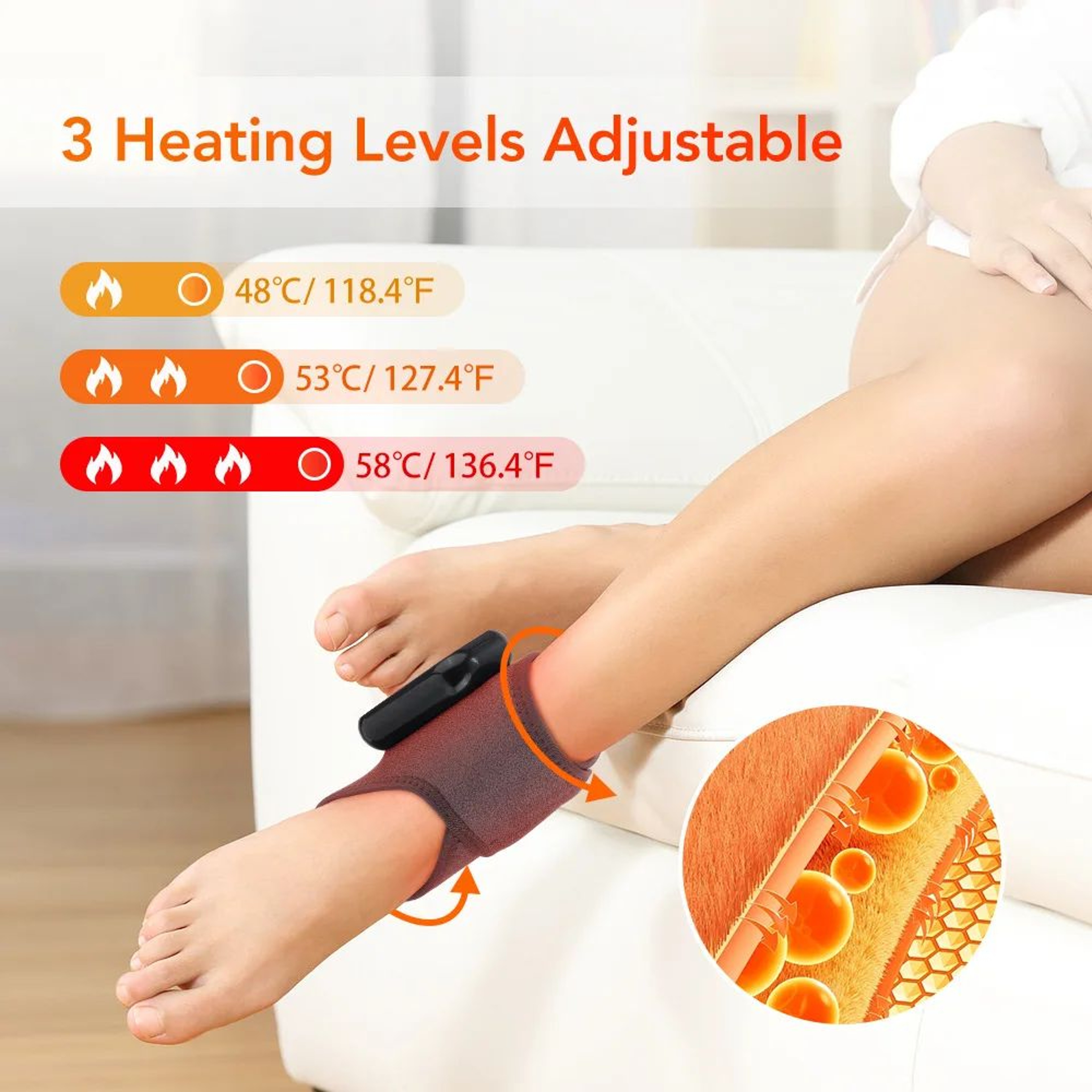 Heated Ankle  Foot Massager For Deep Joint Relief And Daily Recovery 1