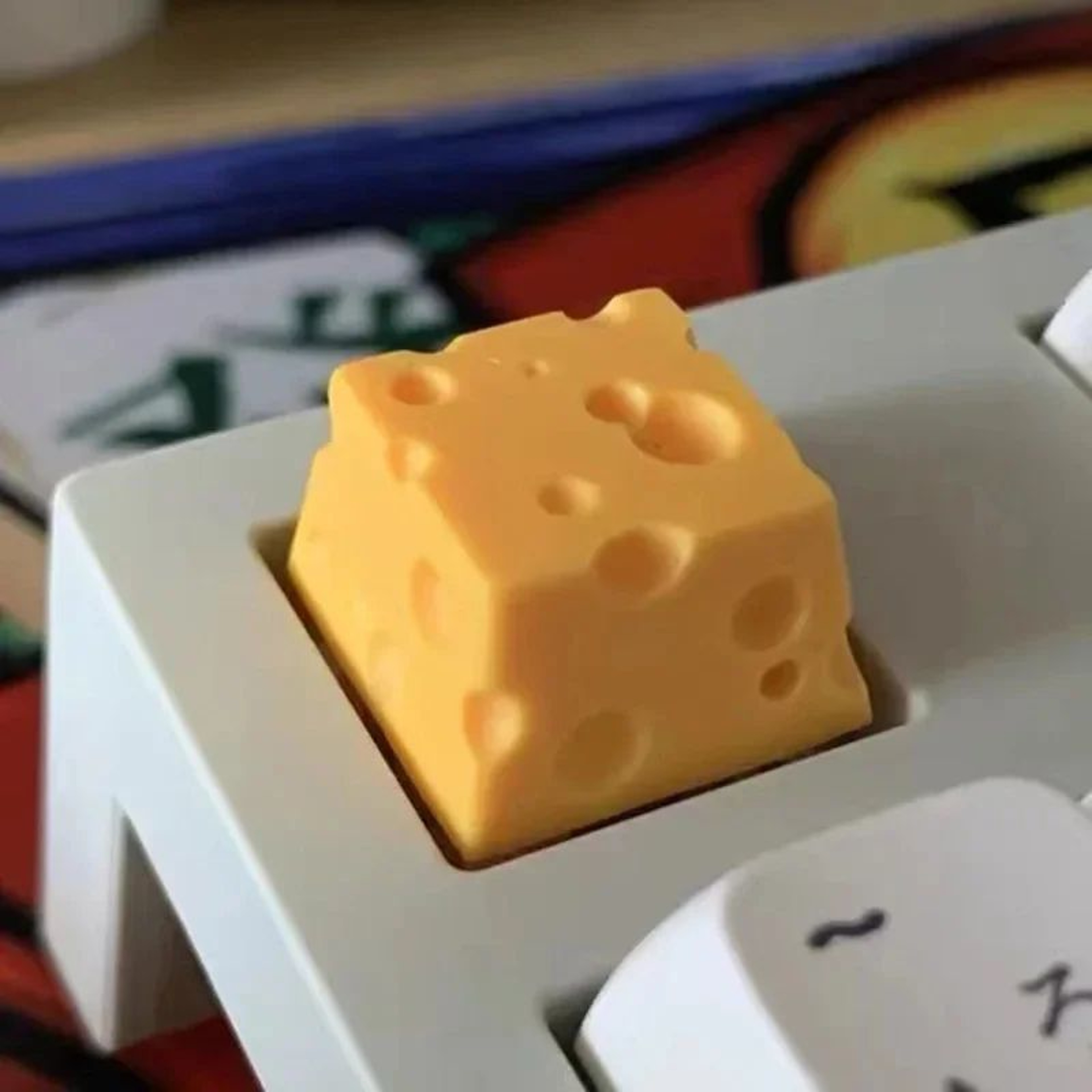 Cheesecake ESC Keycap  Cute Artisan Mechanical Keyboard Keycap For Custom Setups 0