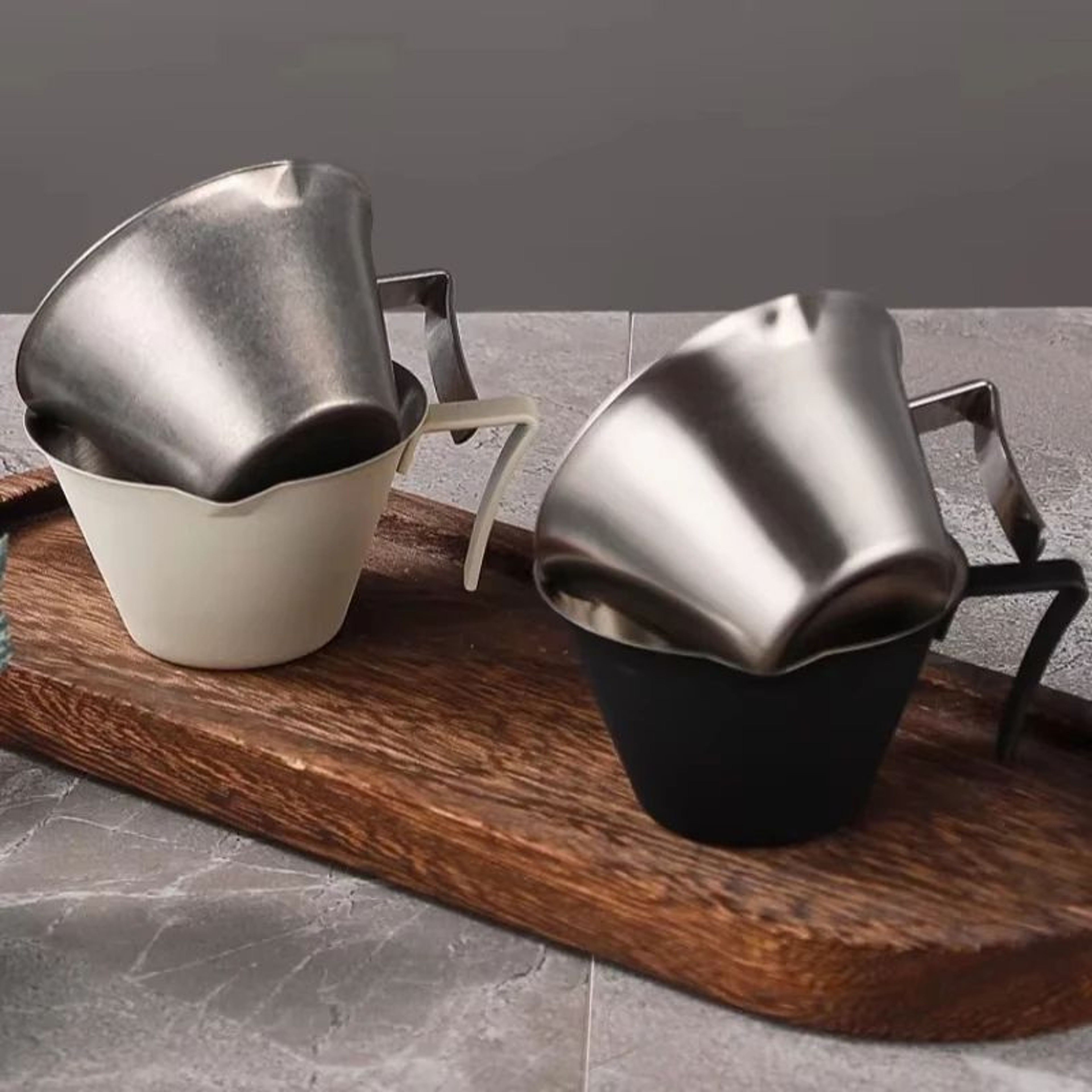 Stainless Steel Espresso Shot Measuring Cup 100ml With Dual Scale And Double Spouts 5