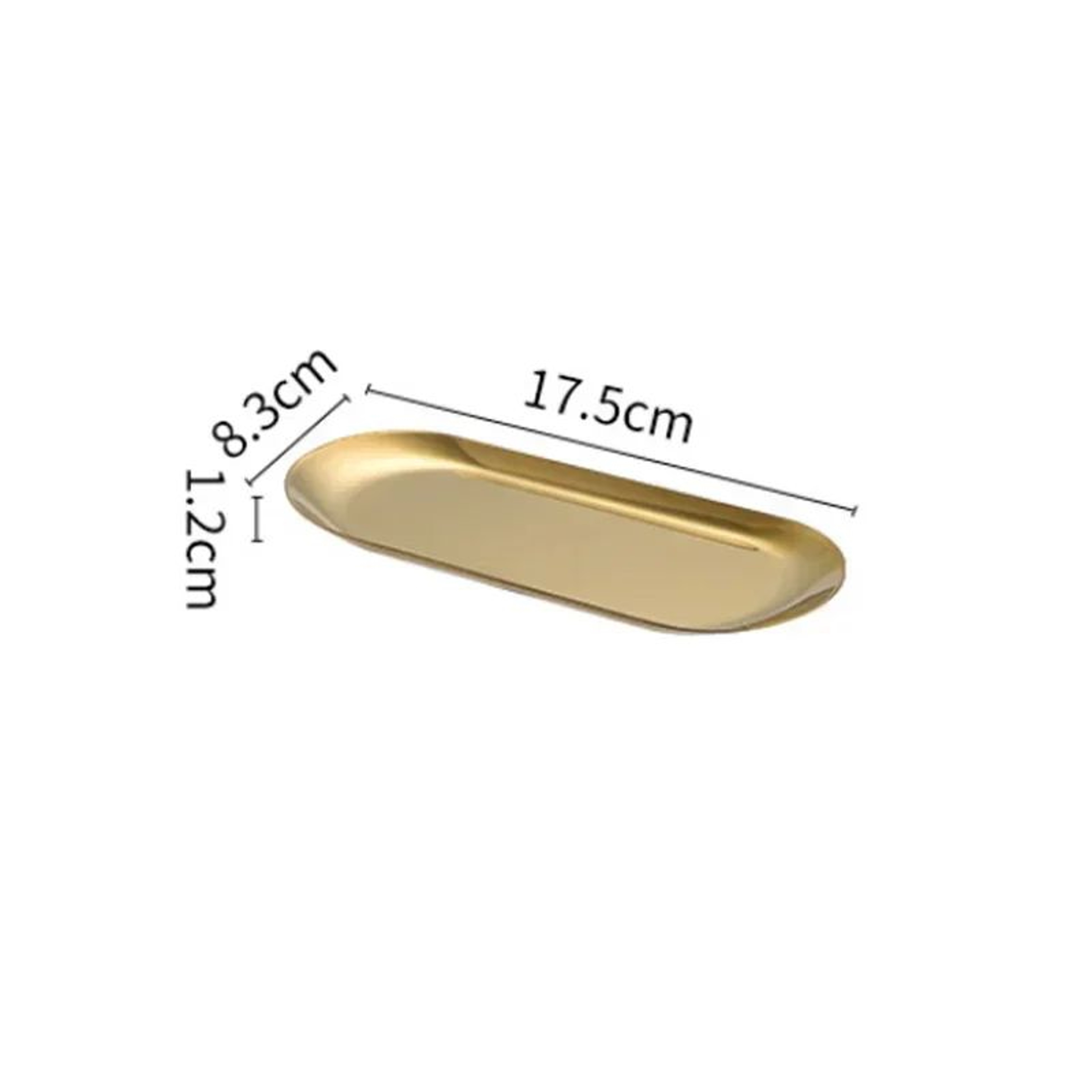Nordic Oval Gold Stainless Steel Serving Tray For Snacks Desserts  Vanity Storage 9
