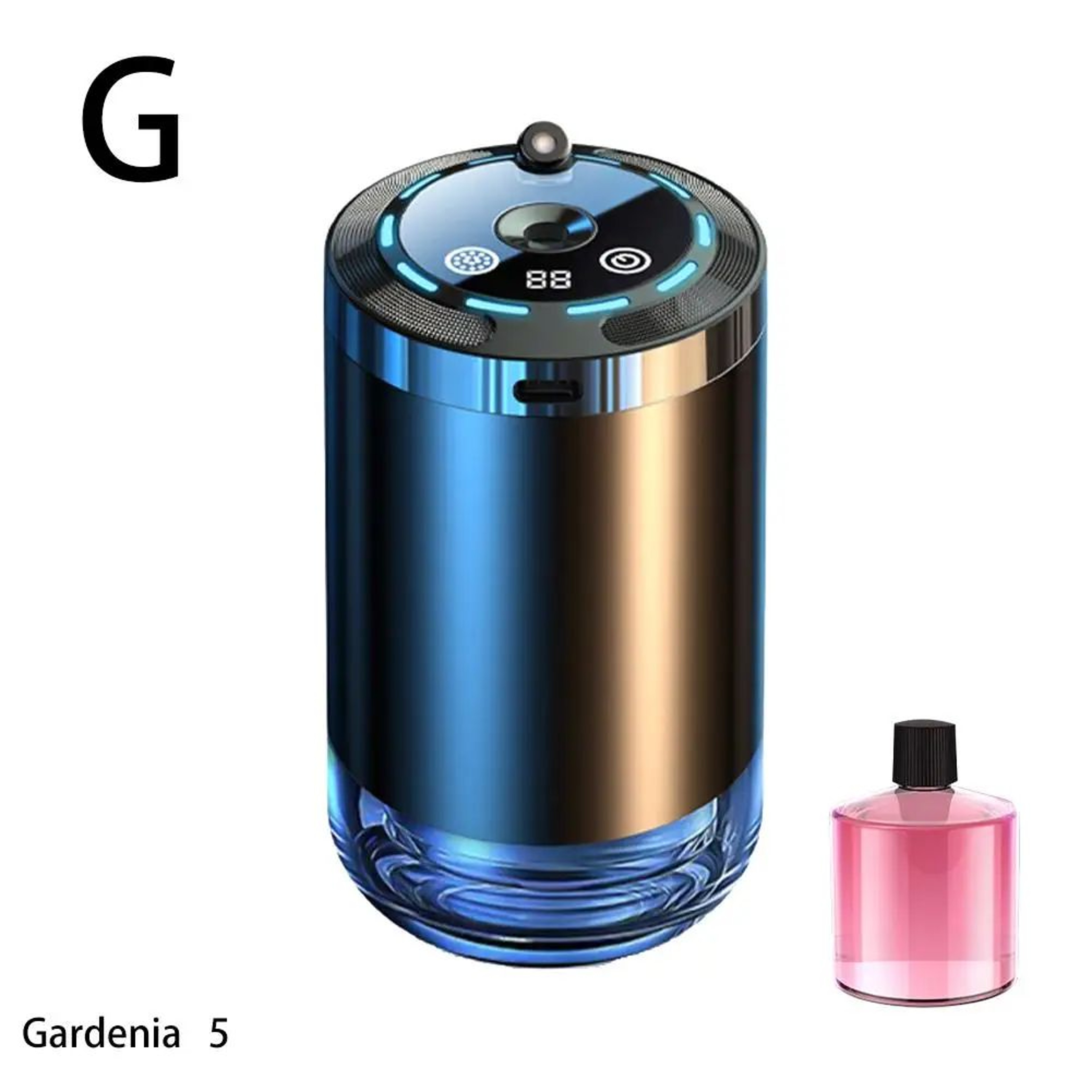 Rechargeable Car Aroma Diffuser With Ambient Light  Quiet Car Air Freshener Diffuser Ornament 6