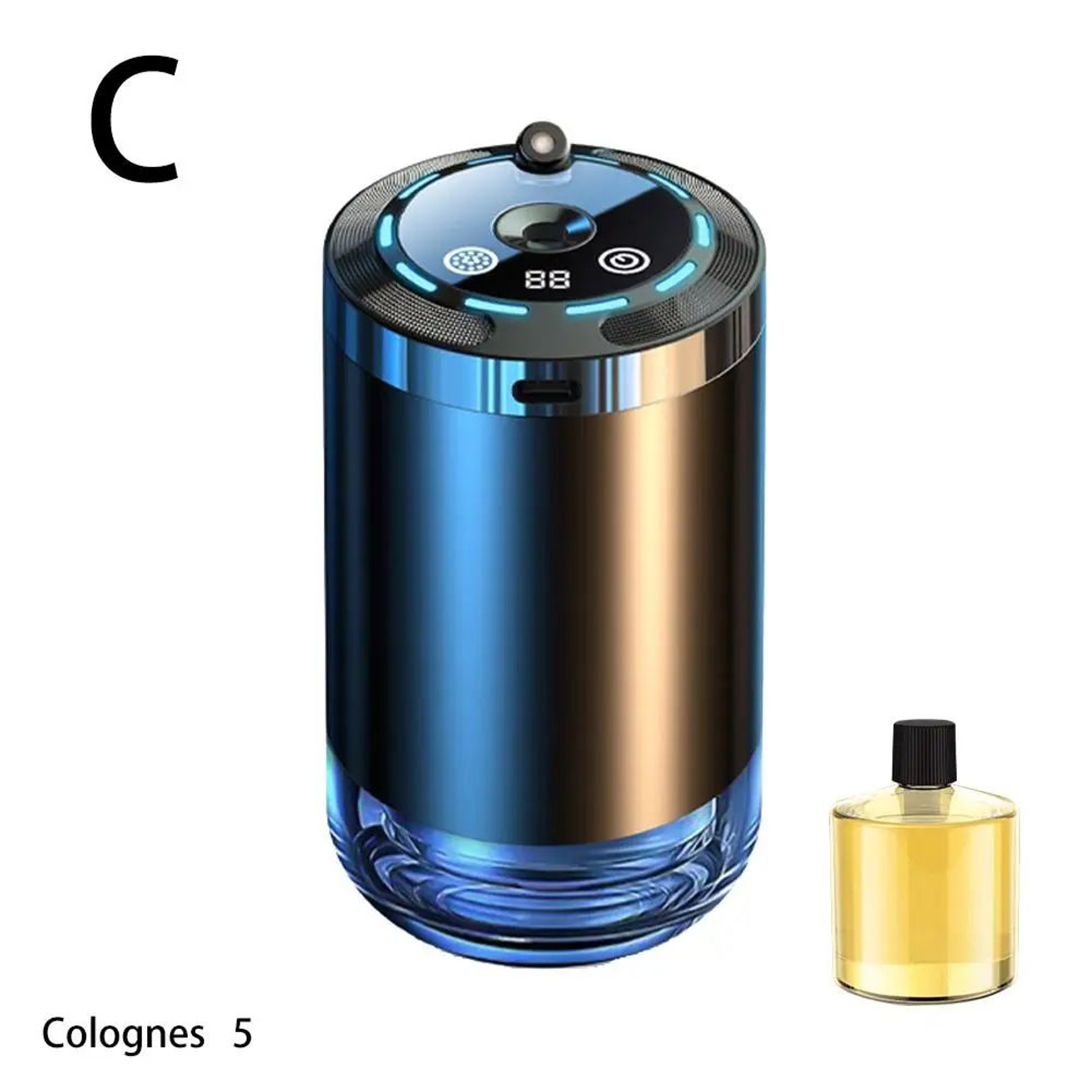 Rechargeable Car Aroma Diffuser With Ambient Light  Quiet Car Air Freshener Diffuser Ornament 7