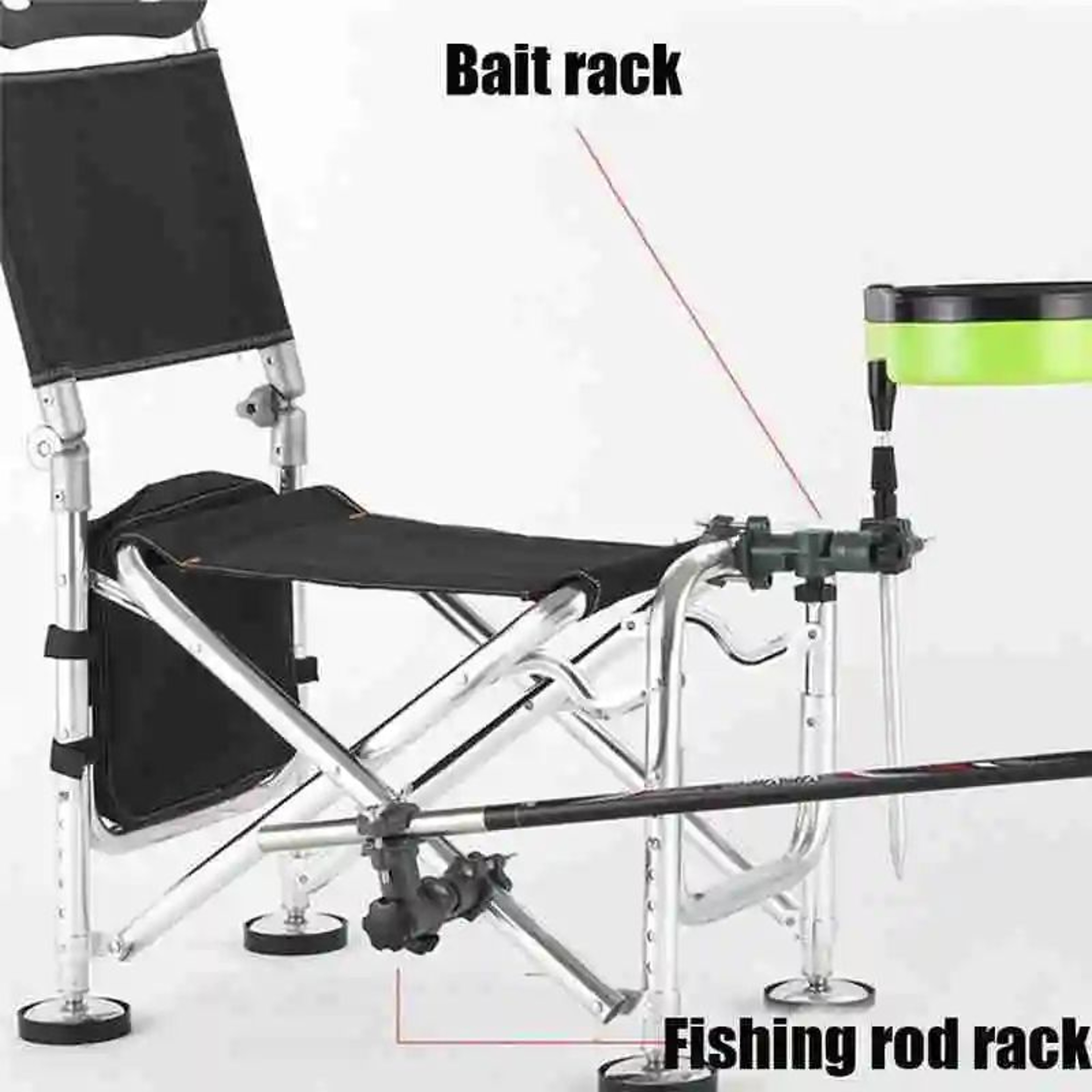 Adjustable Fishing Chair Umbrella Holder Clamp 360 Aluminum Alloy Bracket Mount 2