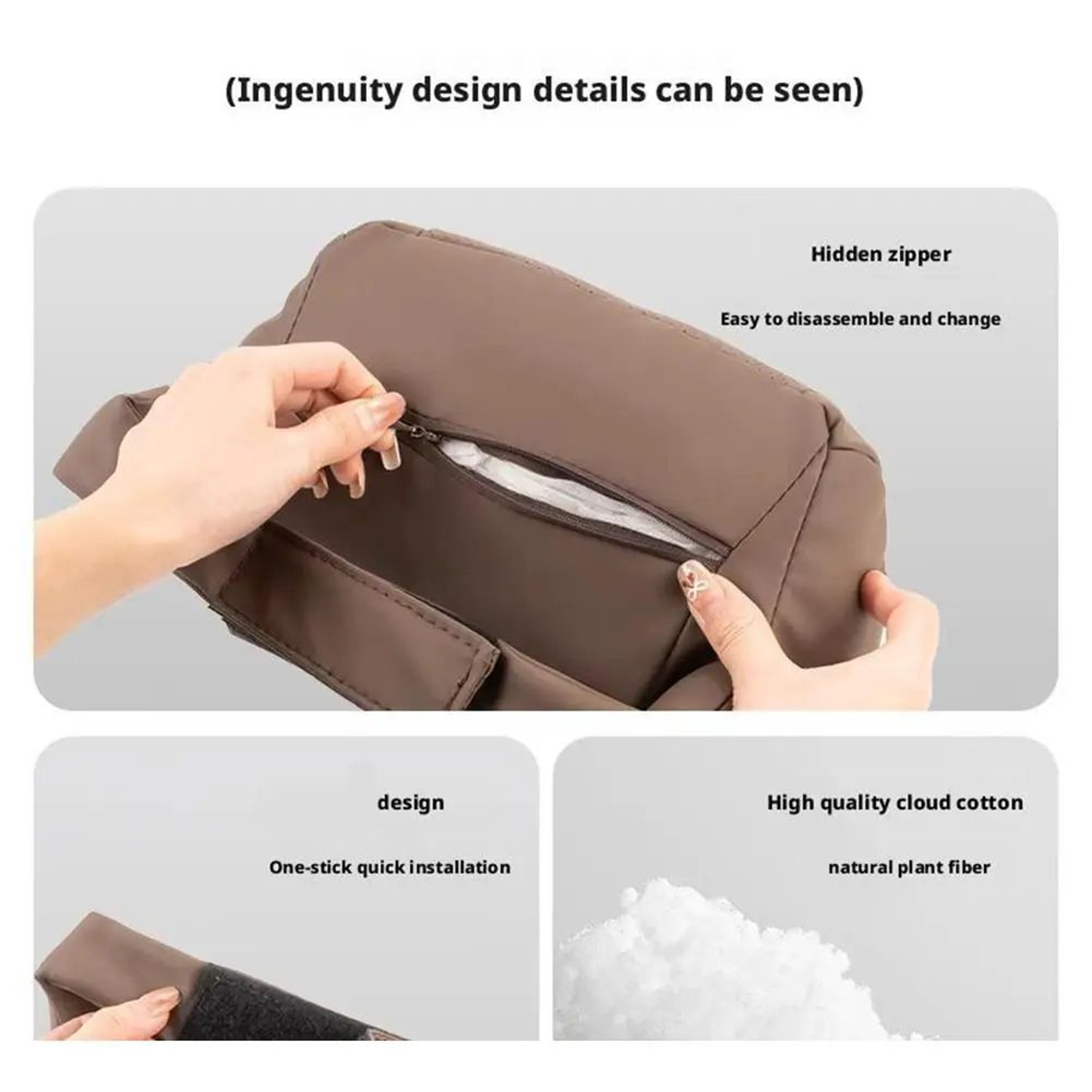 Ergonomic Memory Foam Car Headrest Pillow For Neck Support  Breathable EasyInstall MultiColor 5