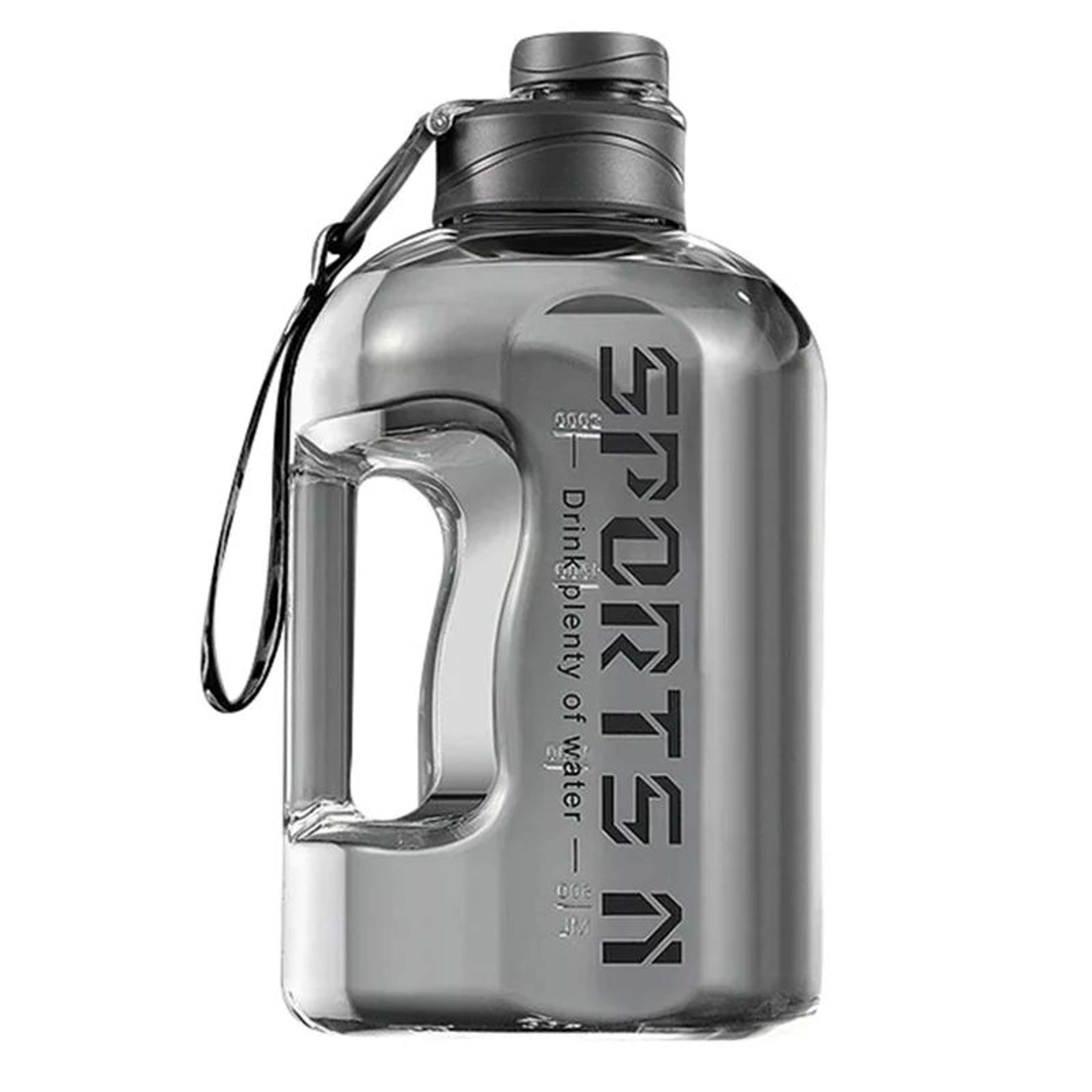 Hydration Tracker Large Capacity Sports Bottle With Time Markers  Straw Lid 6
