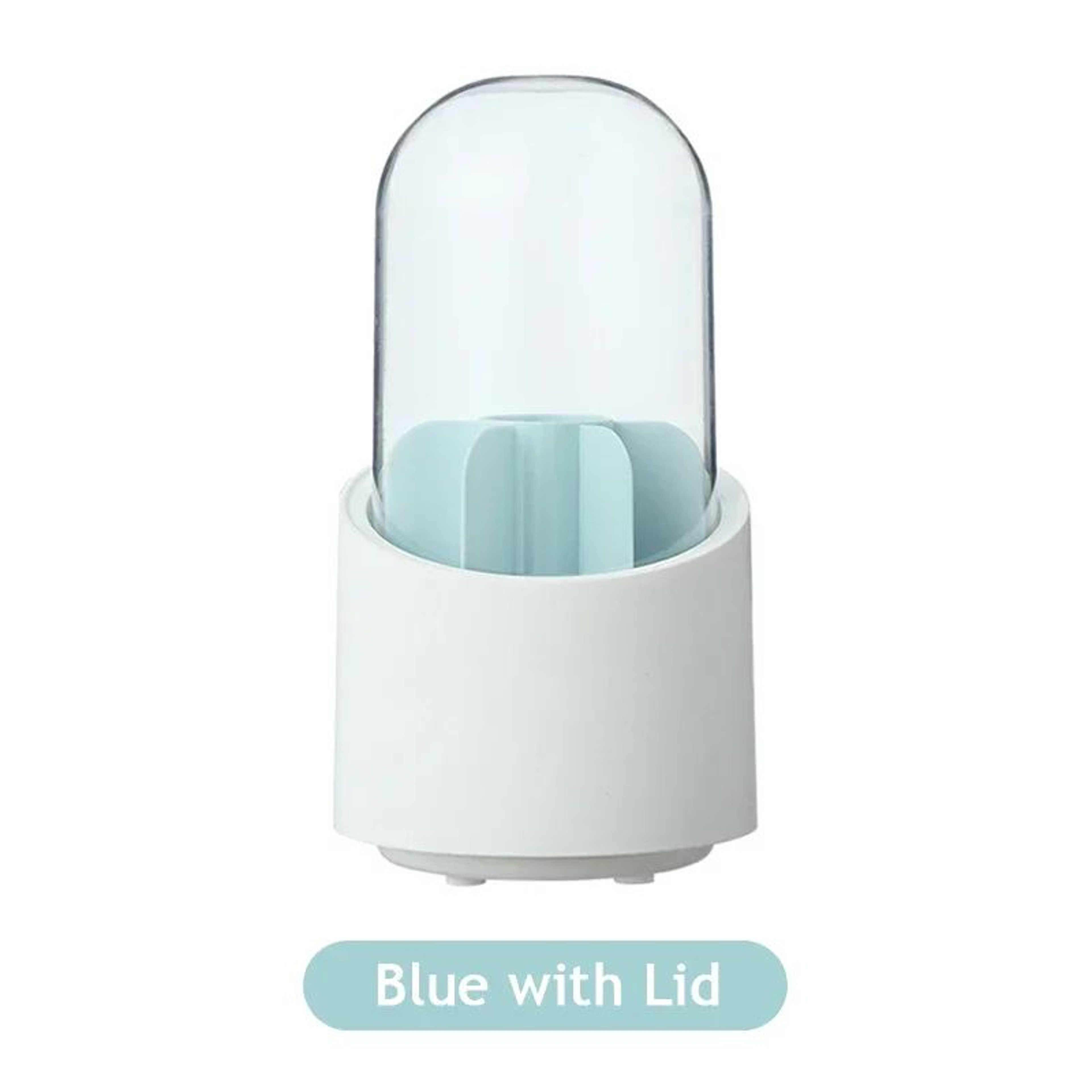 360 Rotating Makeup Brush Holder With Lid  Dustproof Makeup Organizer  Cosmetic Storage Box For Van 9
