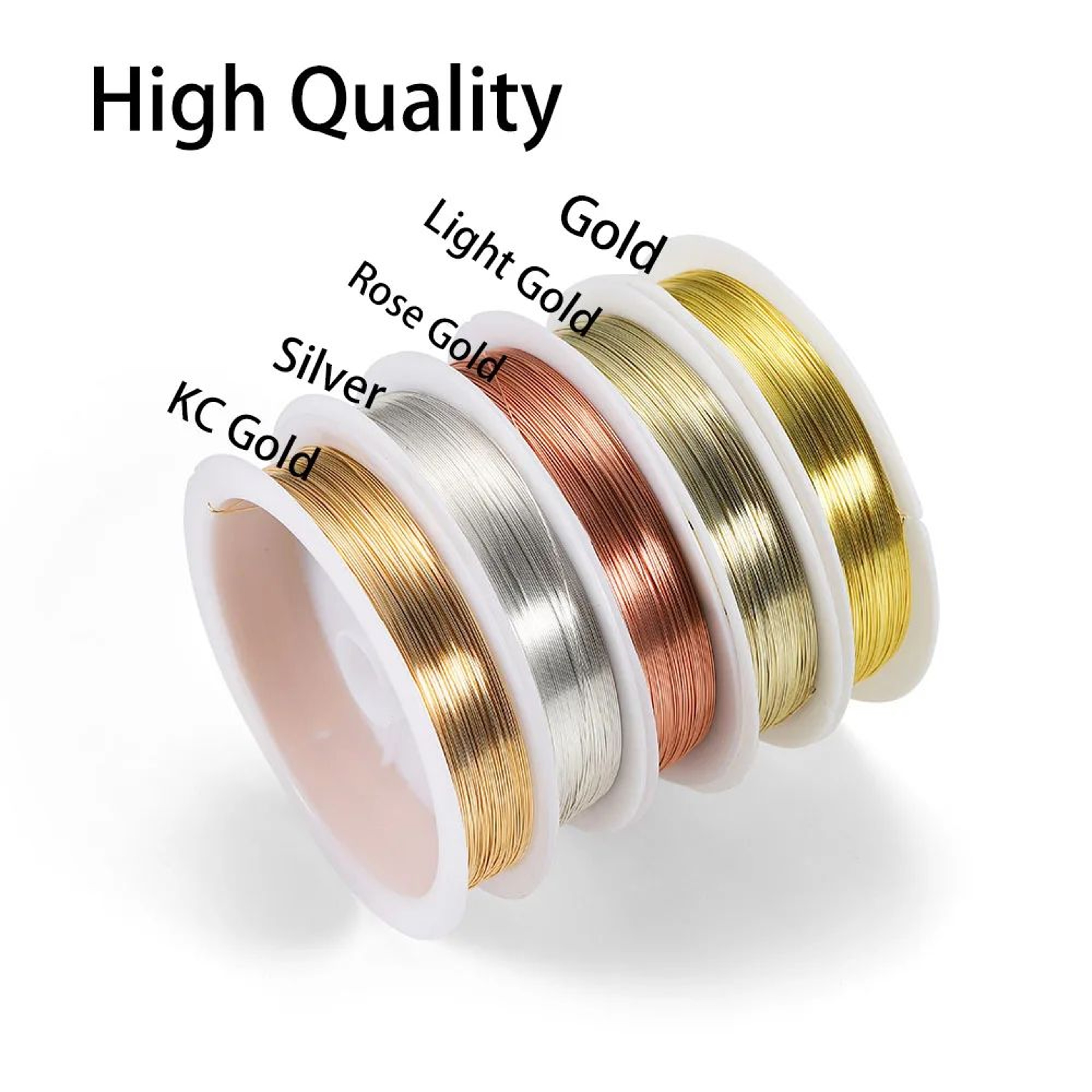 GoldPlated Beading Wire Copper Cord Roll 0210mm For DIY Jewelry Making 1