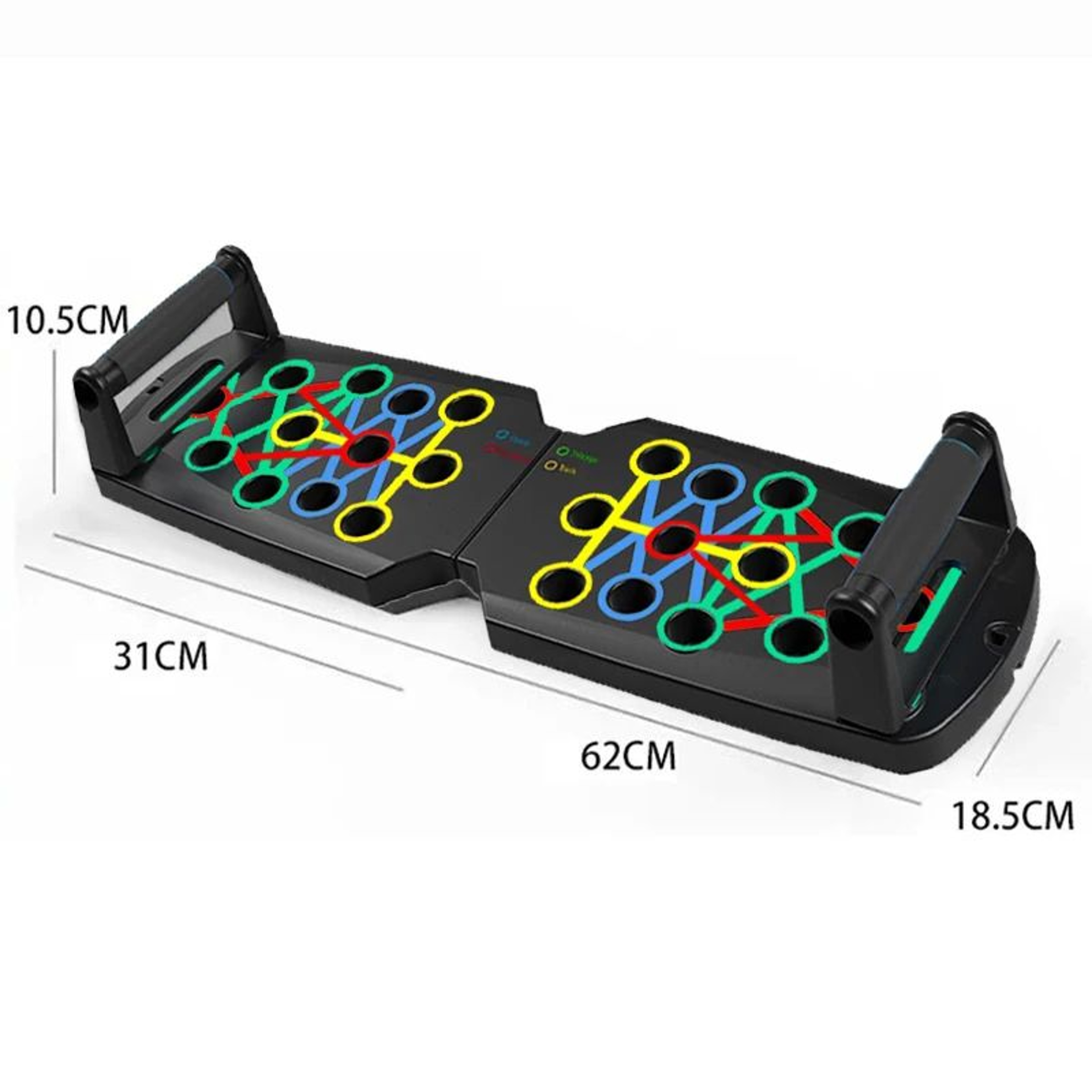 Foldable ColorCoded PushUp Board With Handles For Home Workouts And Upper Body Training 1
