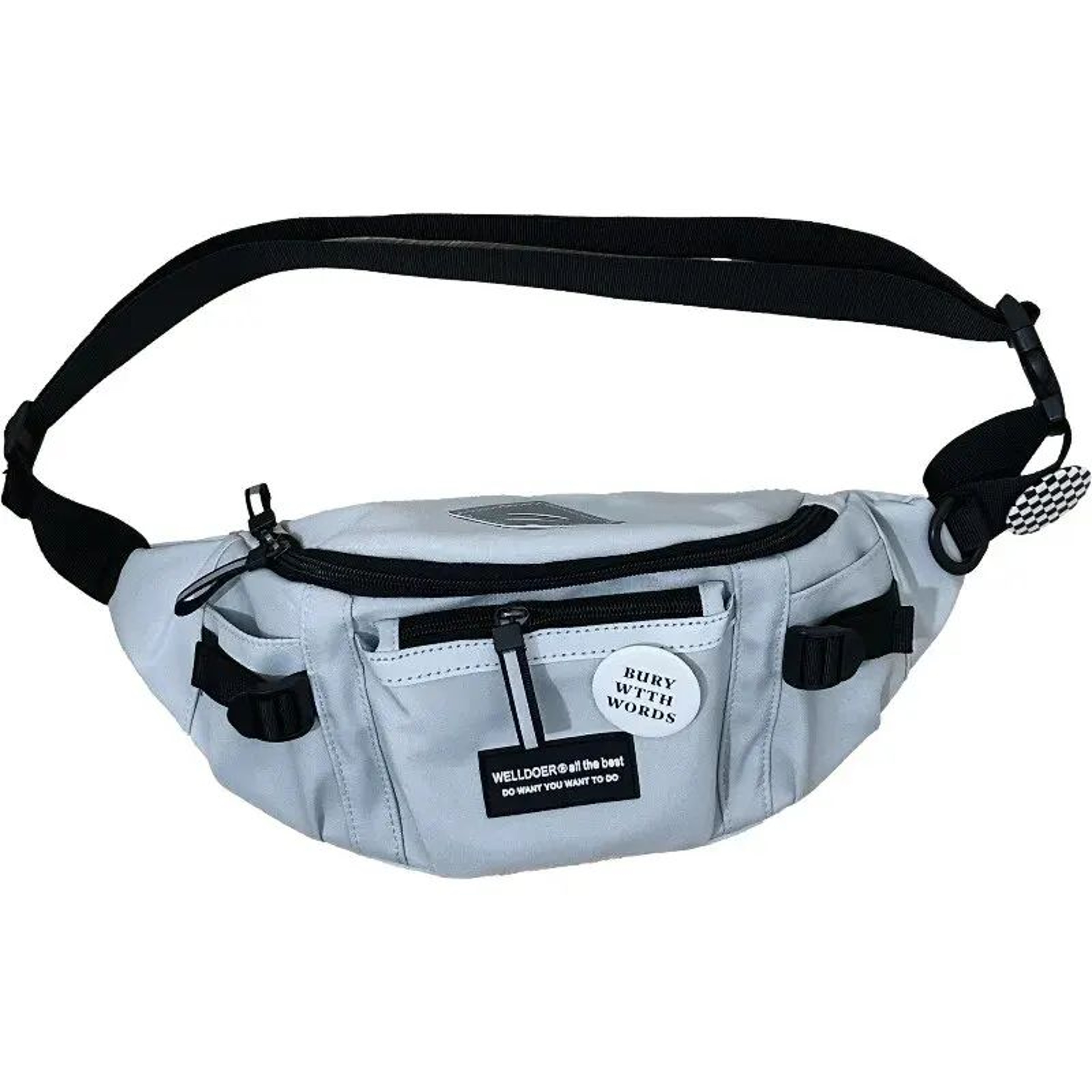 Harajuku Reflective Chest Bag  Unisex Streetwear Sling  Waist Bag 5