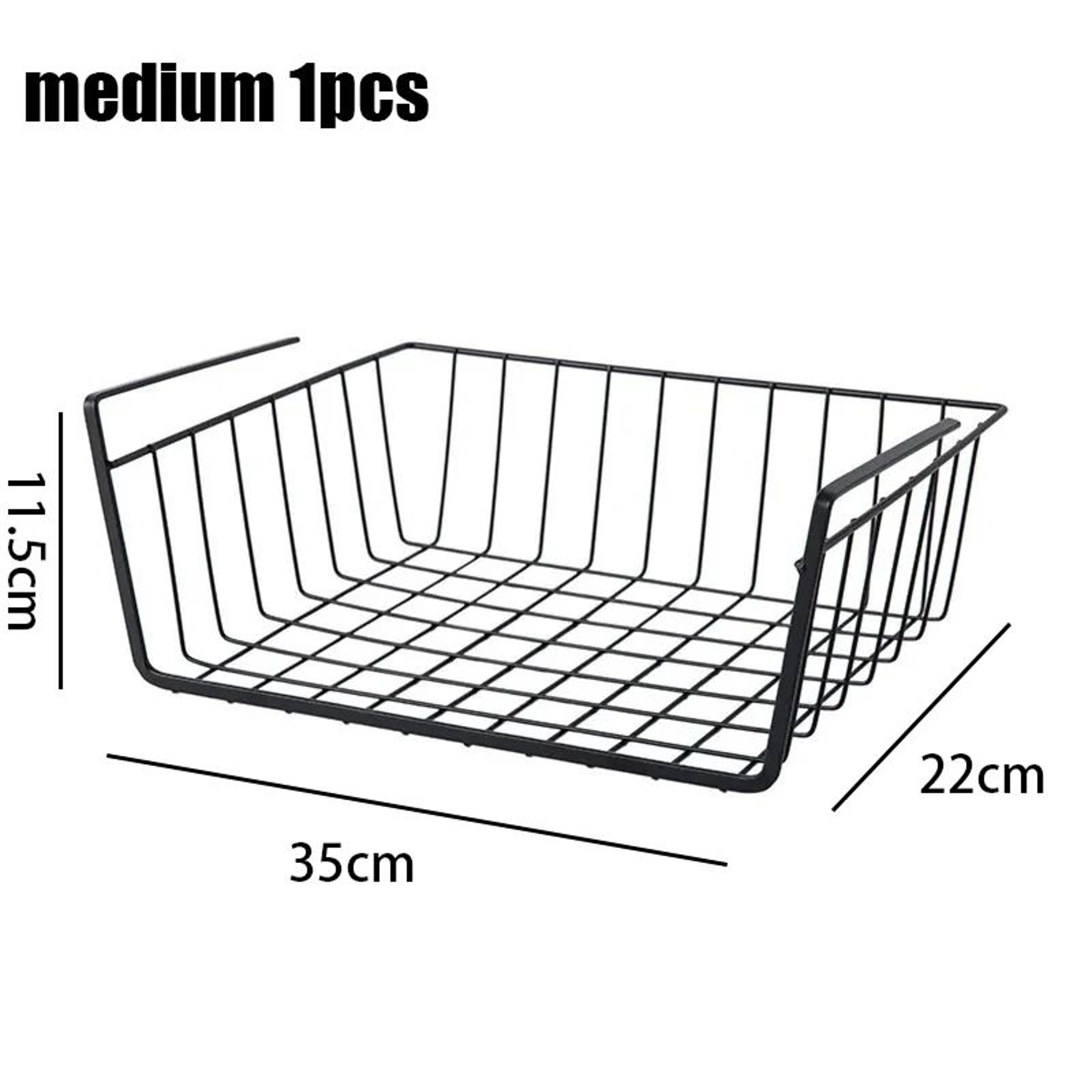 MultiFunctional Under Shelf Basket Hanging Storage Basket For Kitchen  Bathroom Perforated Metal 9