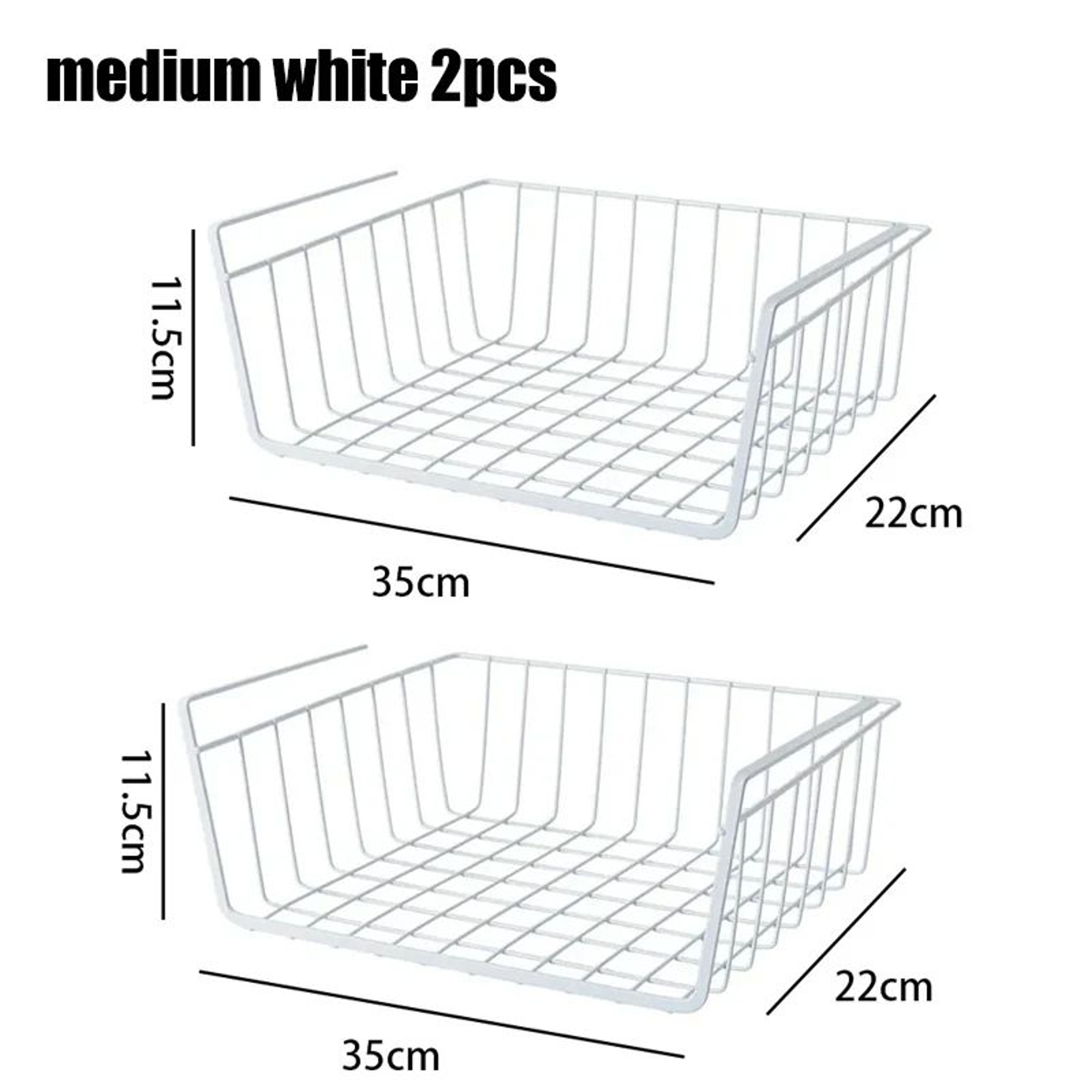 MultiFunctional Under Shelf Basket Hanging Storage Basket For Kitchen  Bathroom Perforated Metal 14