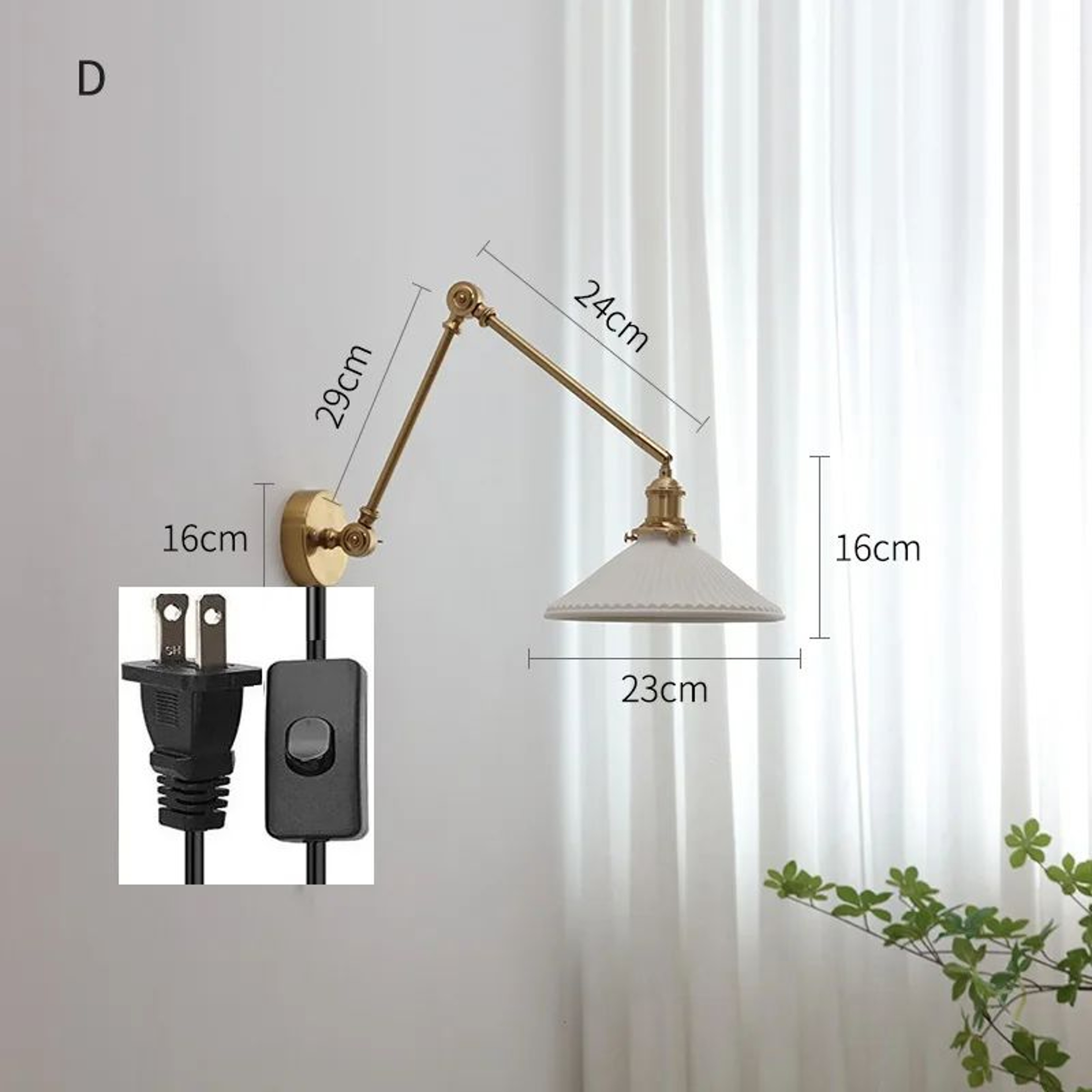 IWHD Nordic Ceramic LED Wall Lamp  Modern Pull Chain LED Wall Sconce 4W Max 100W For Bedroom  Bathr 12