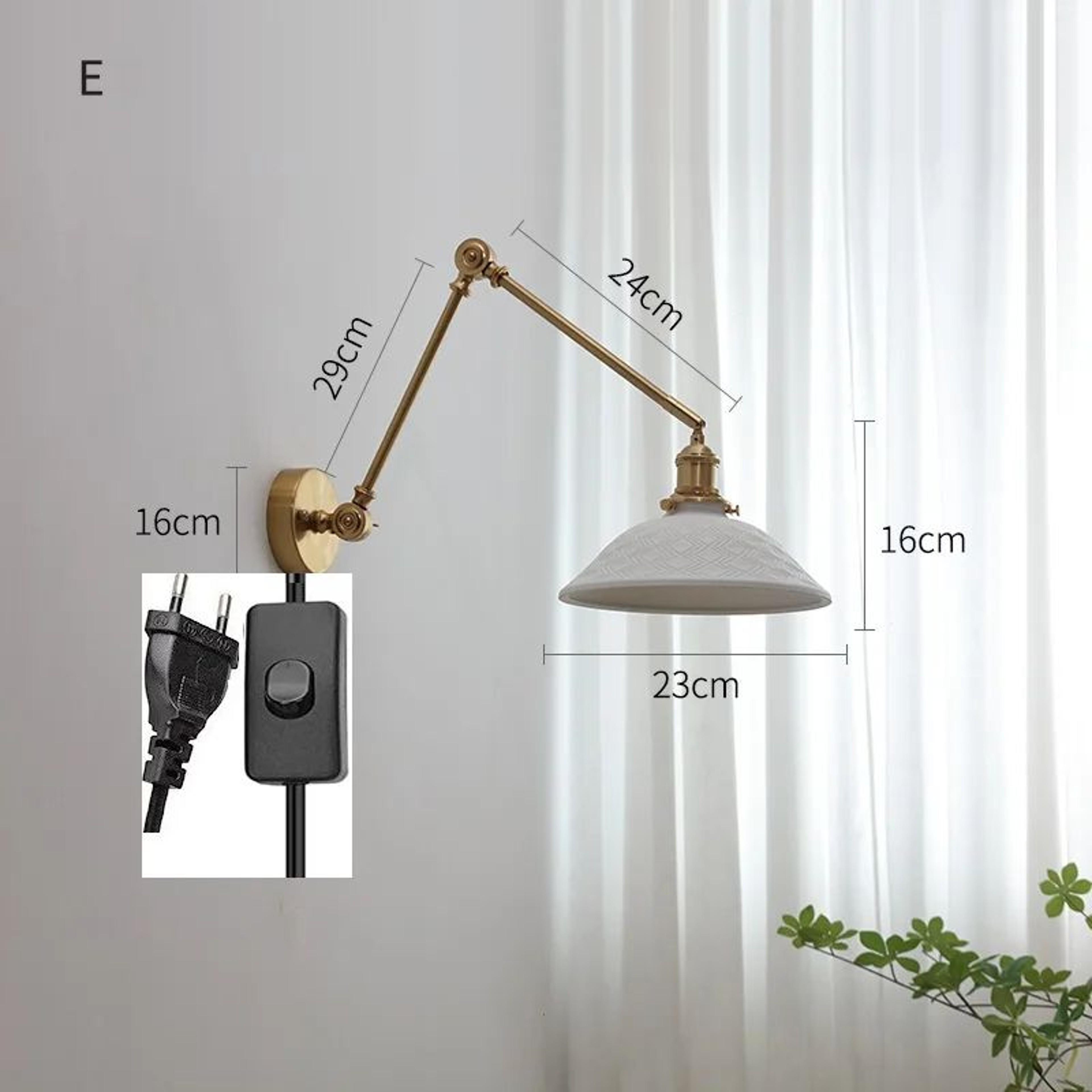 IWHD Nordic Ceramic LED Wall Lamp  Modern Pull Chain LED Wall Sconce 4W Max 100W For Bedroom  Bathr 14