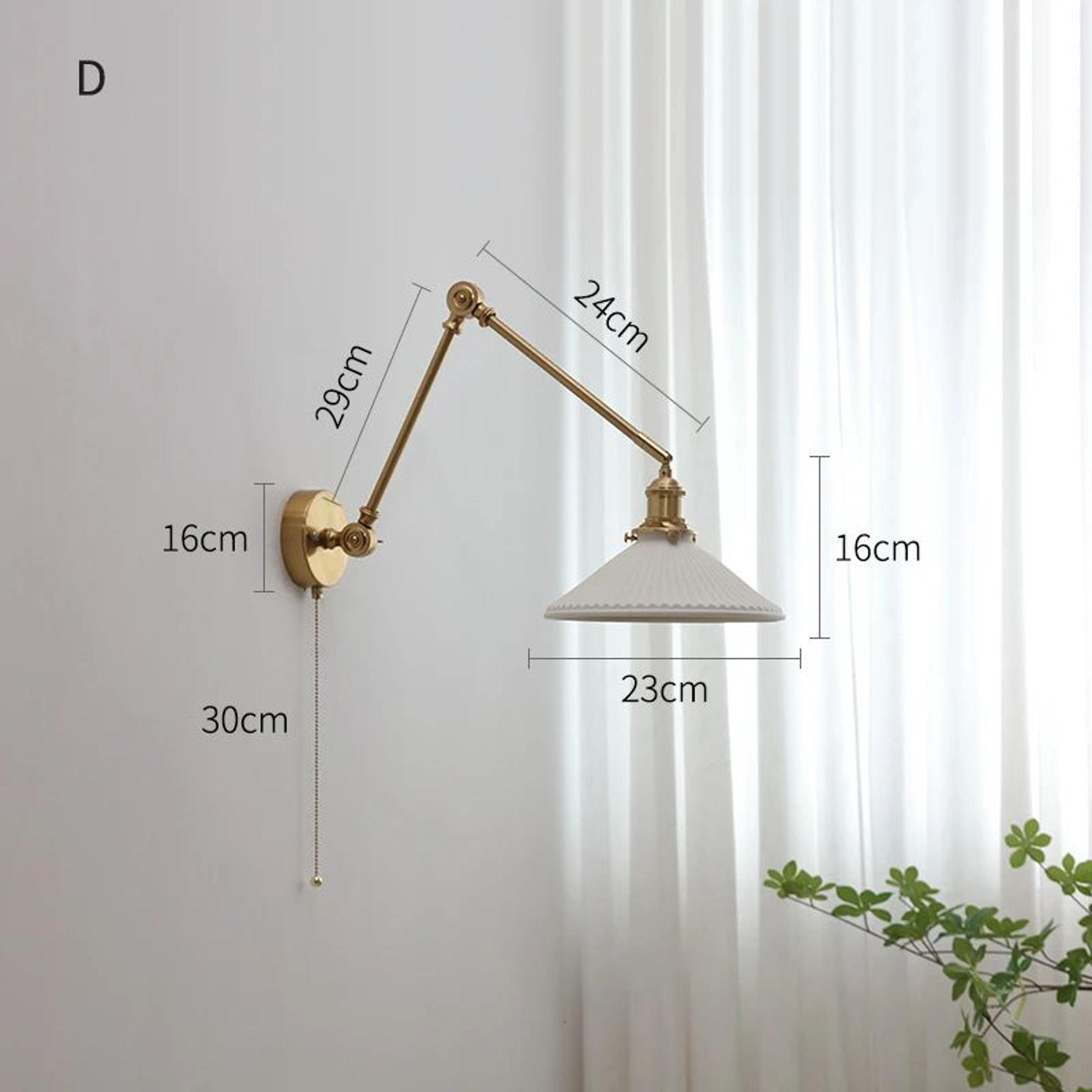 IWHD Nordic Ceramic LED Wall Lamp  Modern Pull Chain LED Wall Sconce 4W Max 100W For Bedroom  Bathr 9