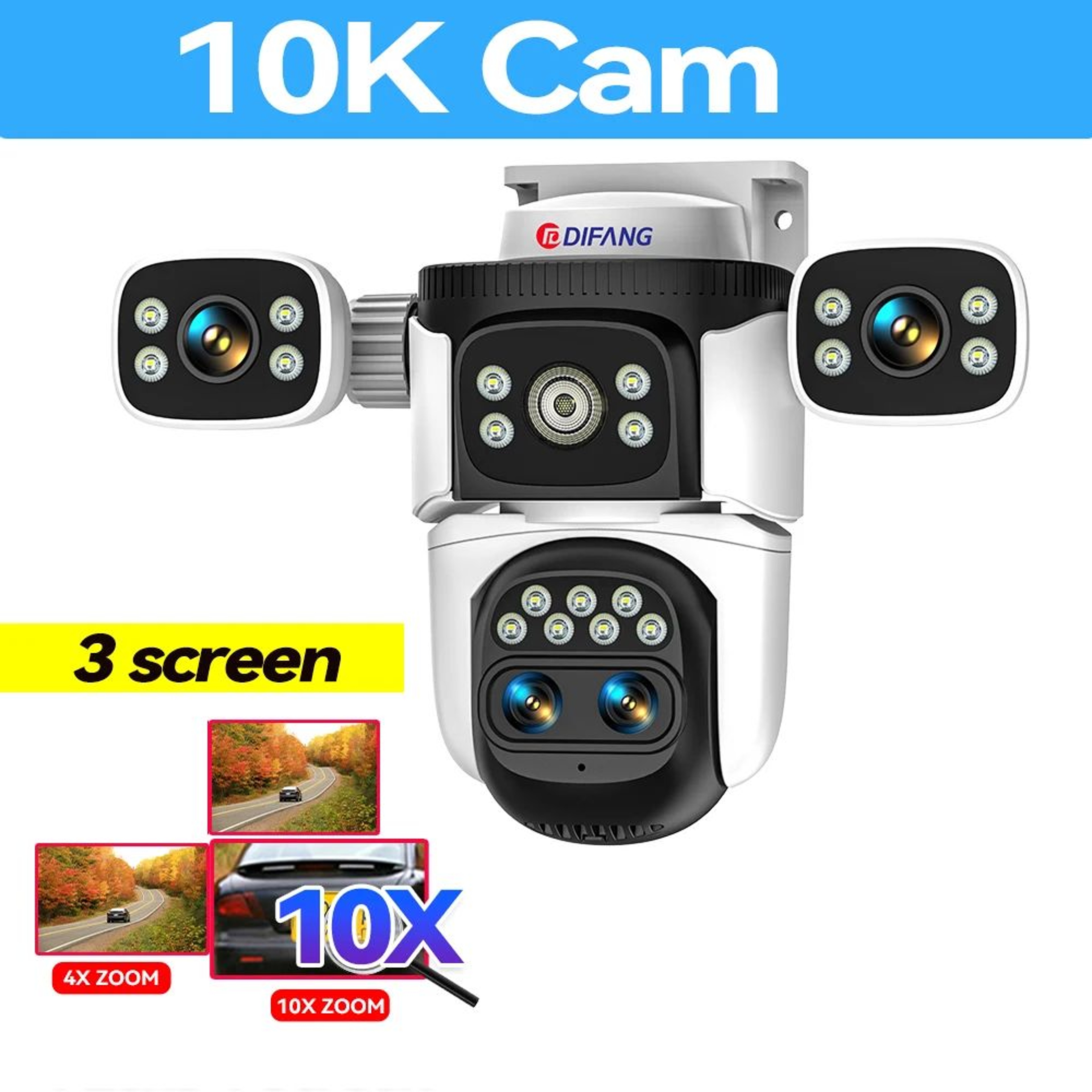 UltraGuard 10K UHD Outdoor WiFi6 PTZ Surveillance Camera  20MP Outdoor WiFi6 Security Camera With 1 5