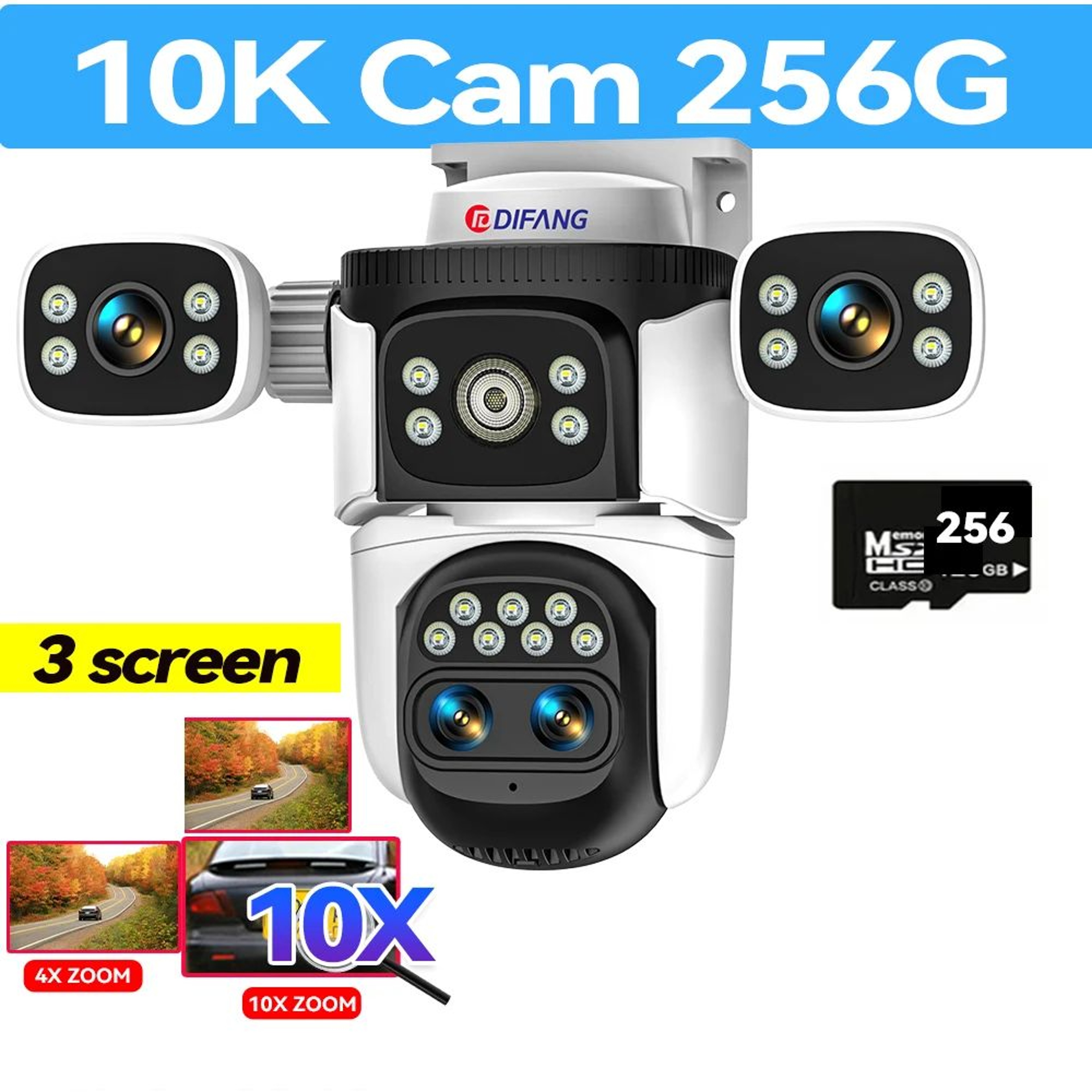 UltraGuard 10K UHD Outdoor WiFi6 PTZ Surveillance Camera  20MP Outdoor WiFi6 Security Camera With 1 11