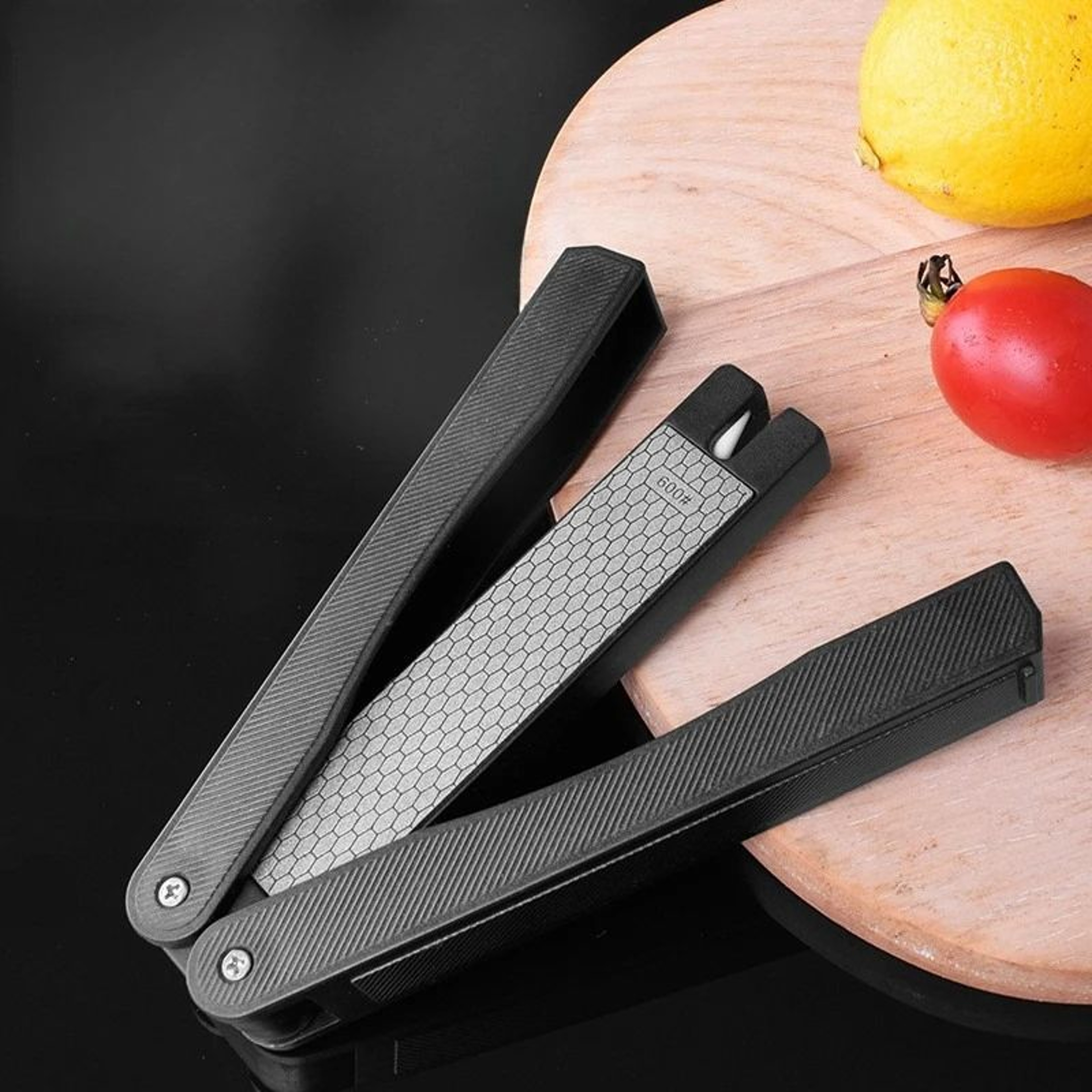 Premium Foldable Diamond Knife Sharpener  Portable 400600 Grit DualSided Sharpening Stone 0