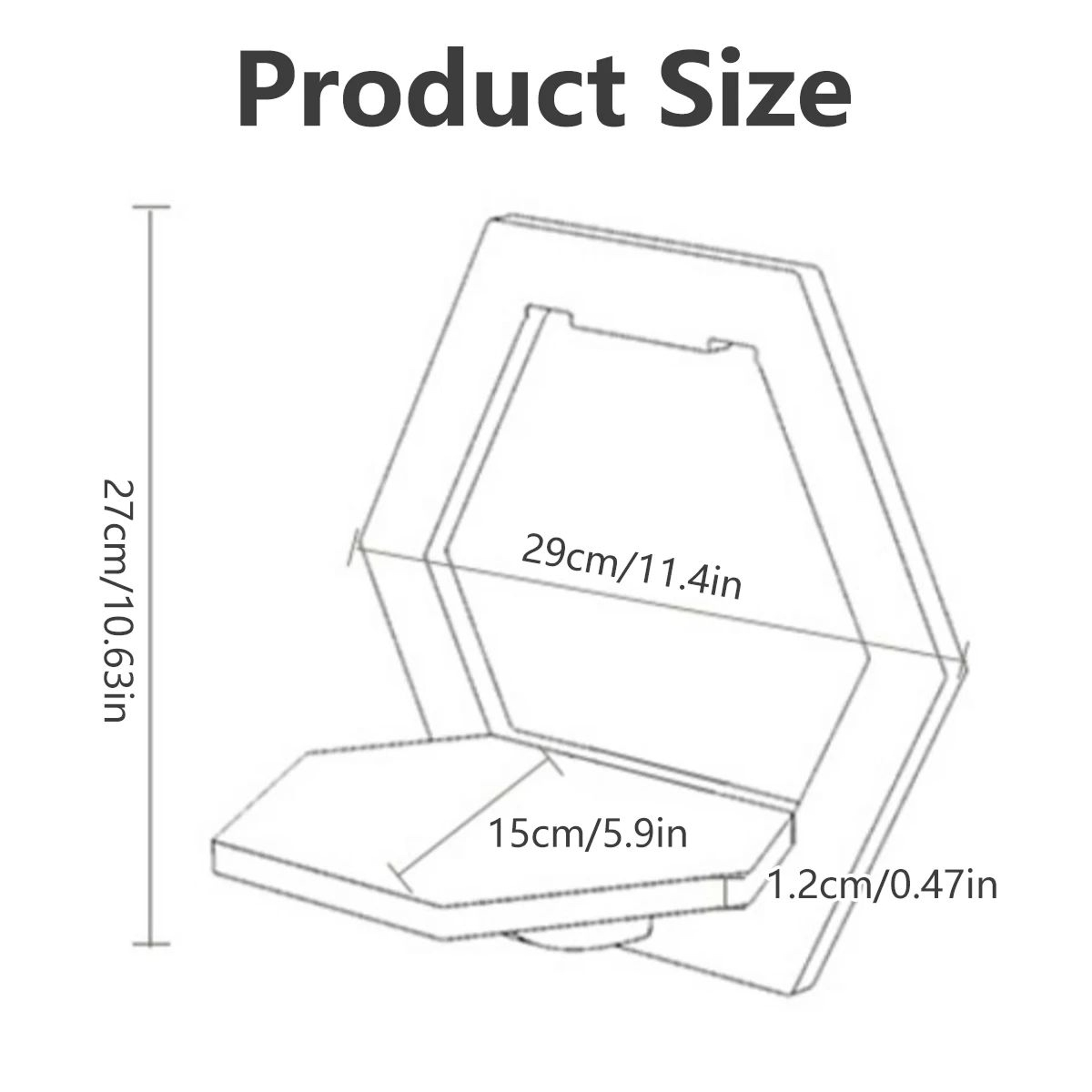PunchFree Hexagon Wall Shelves Set 3 Or 6 Wall Mounted Plant  Decor Display 5