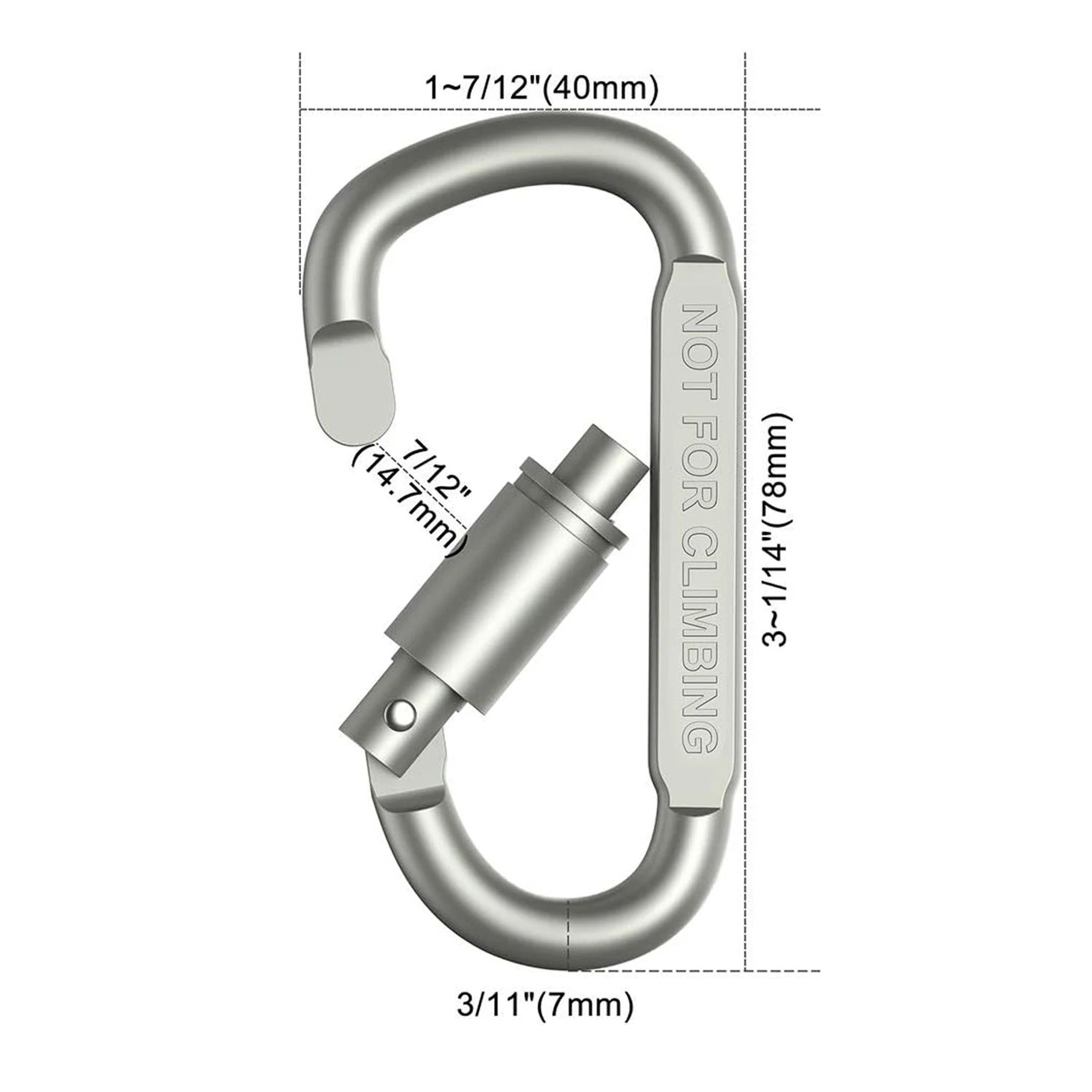 Aluminum Keychain Carabiner Clip Set For EDC Camping  Everyday Carry 46 PCS 2