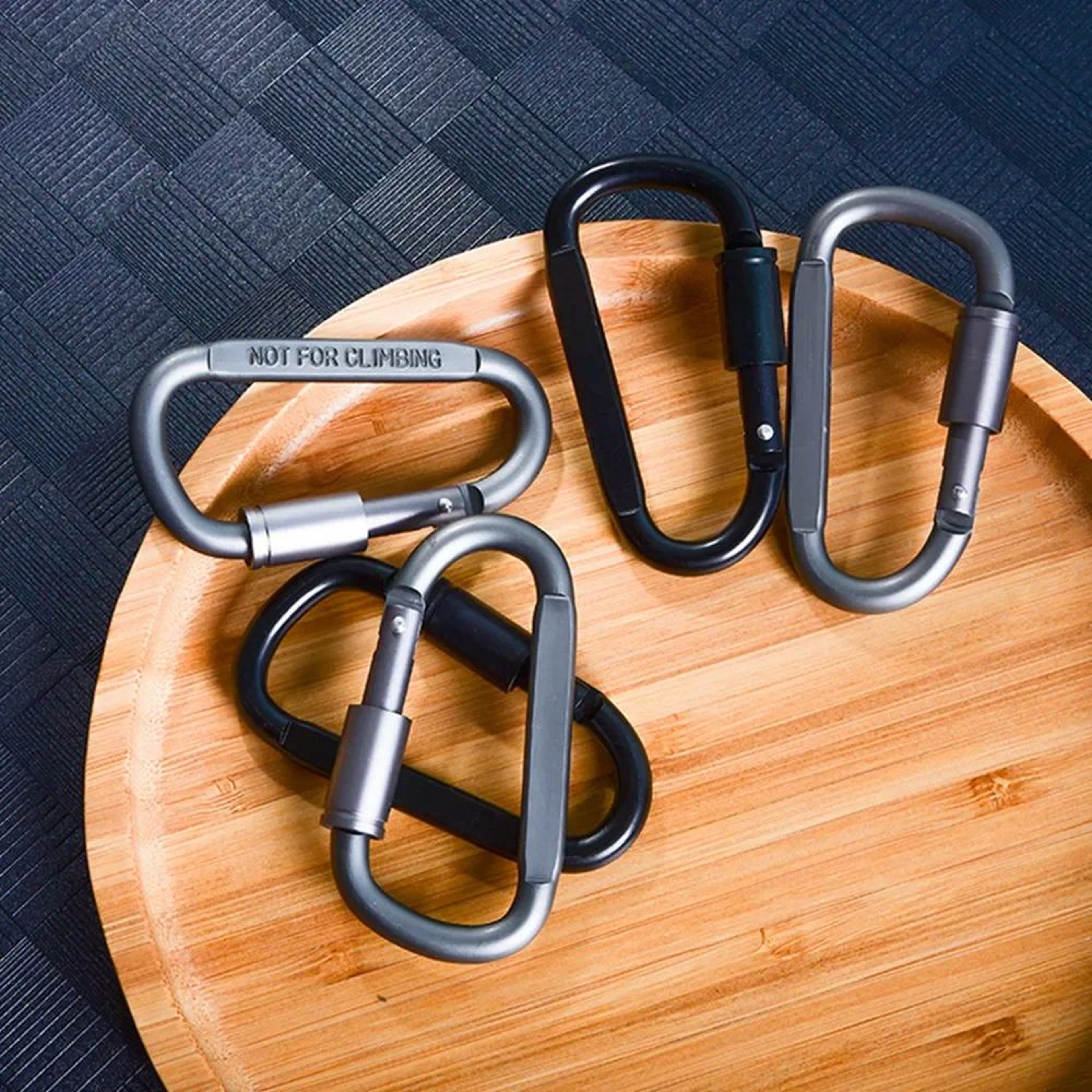 Aluminum Keychain Carabiner Clip Set For EDC Camping  Everyday Carry 46 PCS 5