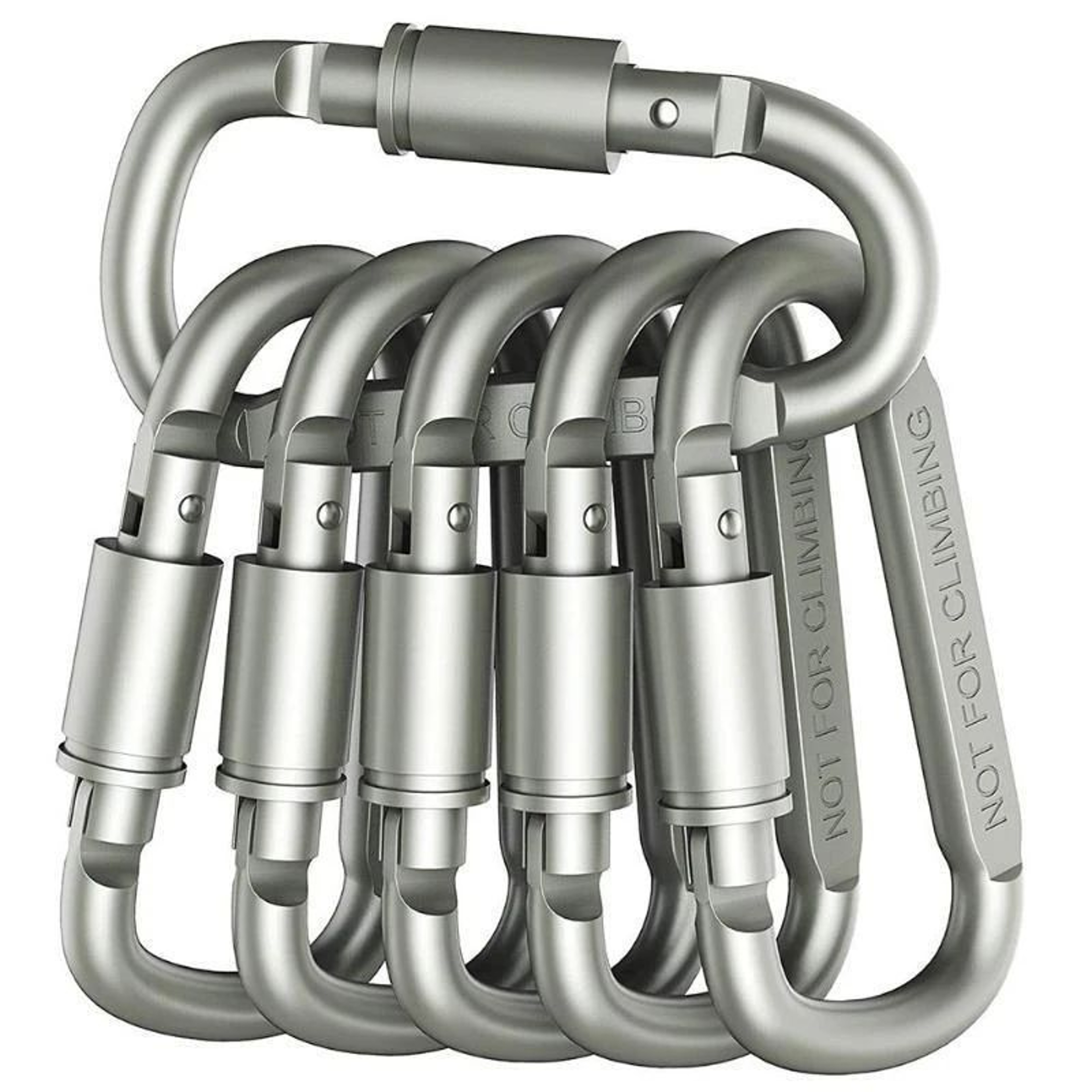 Aluminum Keychain Carabiner Clip Set For EDC Camping  Everyday Carry 46 PCS 9