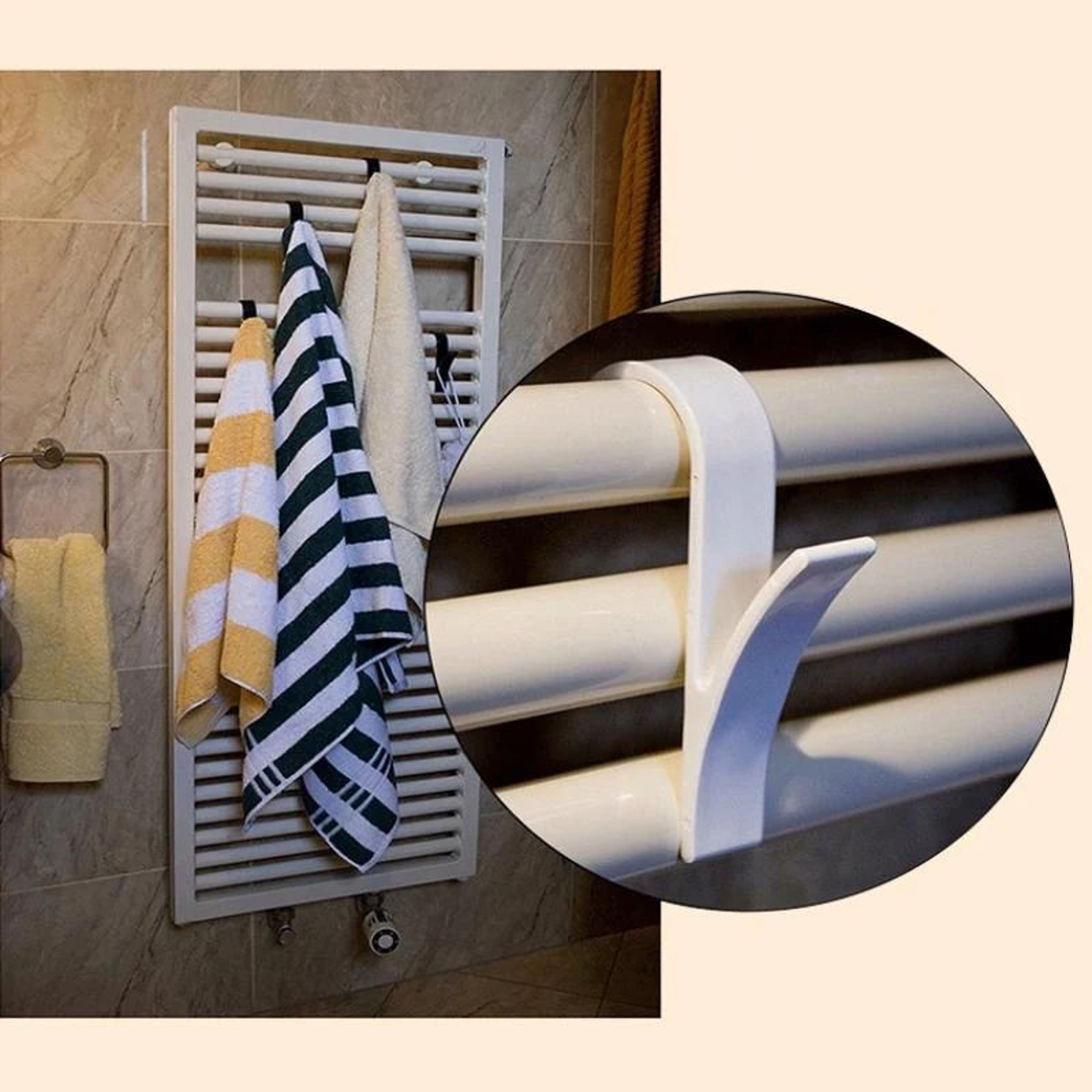 Heated Towel Rail Hooks Set 26pcs MultiPurpose Radiator Towel Hooks For Towels Coats  Scarves 4