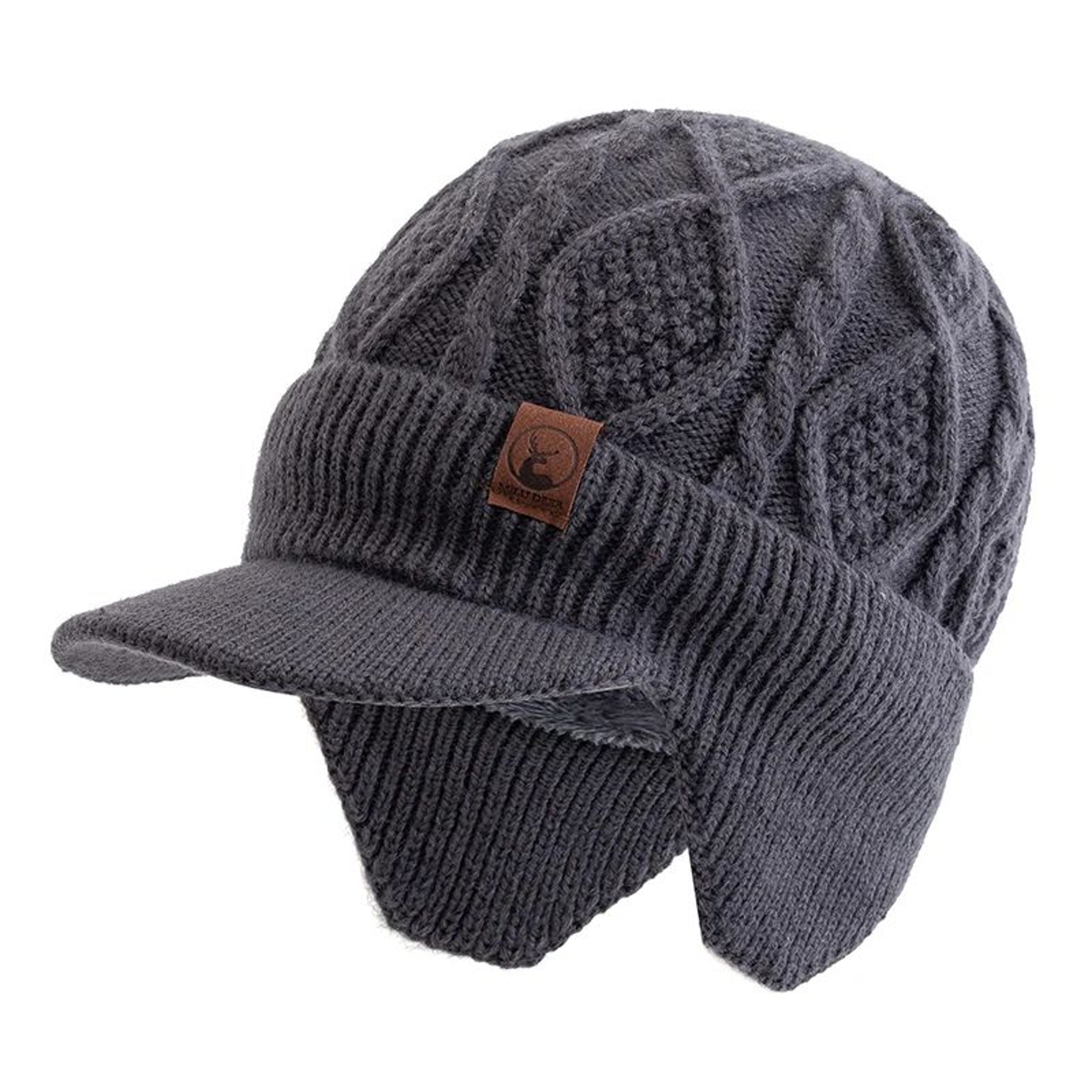 ArcticShield PlushLined Winter Hat With Ear Flaps  Unisex Thermal Knit Beanie For Outdoor Adventure 7