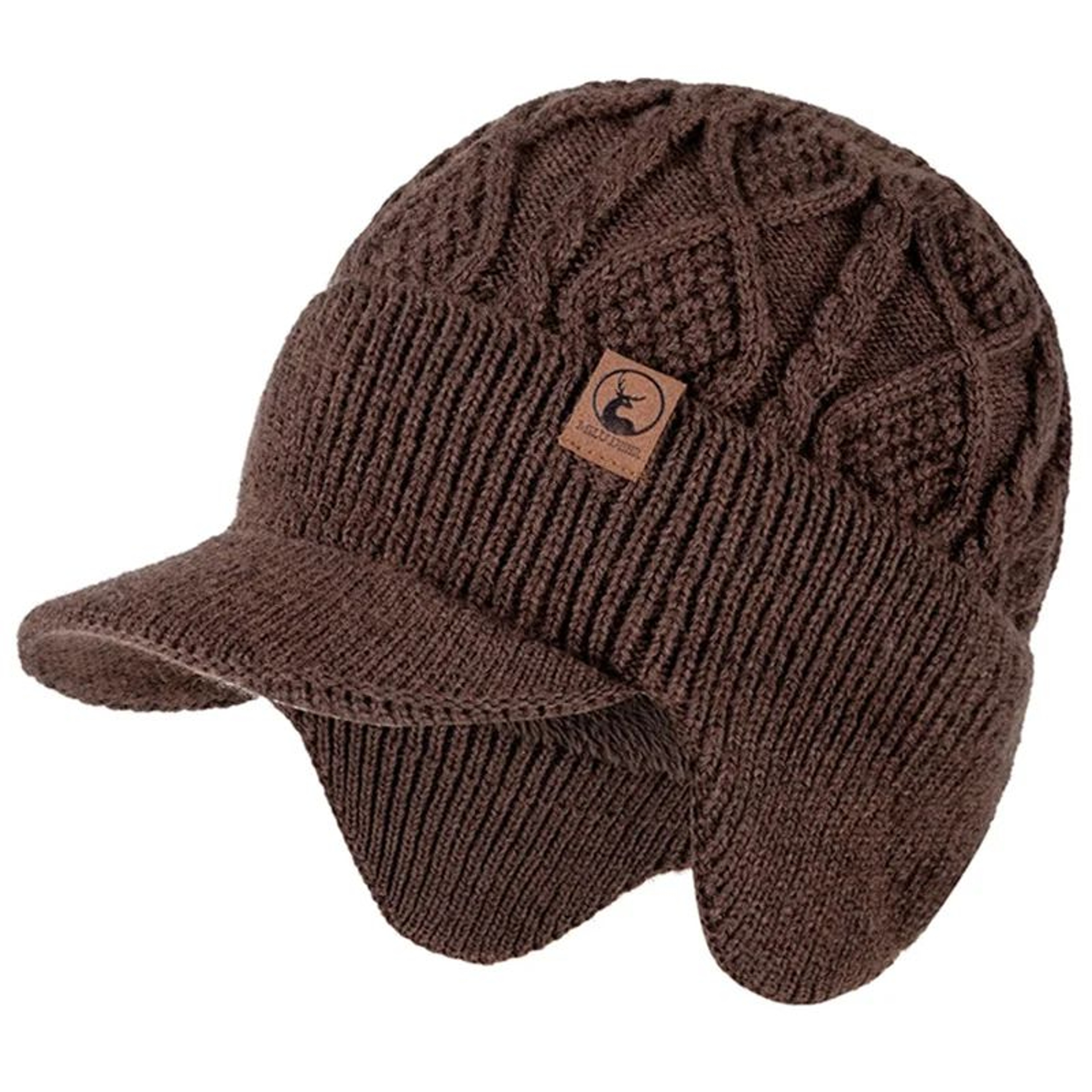 ArcticShield PlushLined Winter Hat With Ear Flaps  Unisex Thermal Knit Beanie For Outdoor Adventure 13