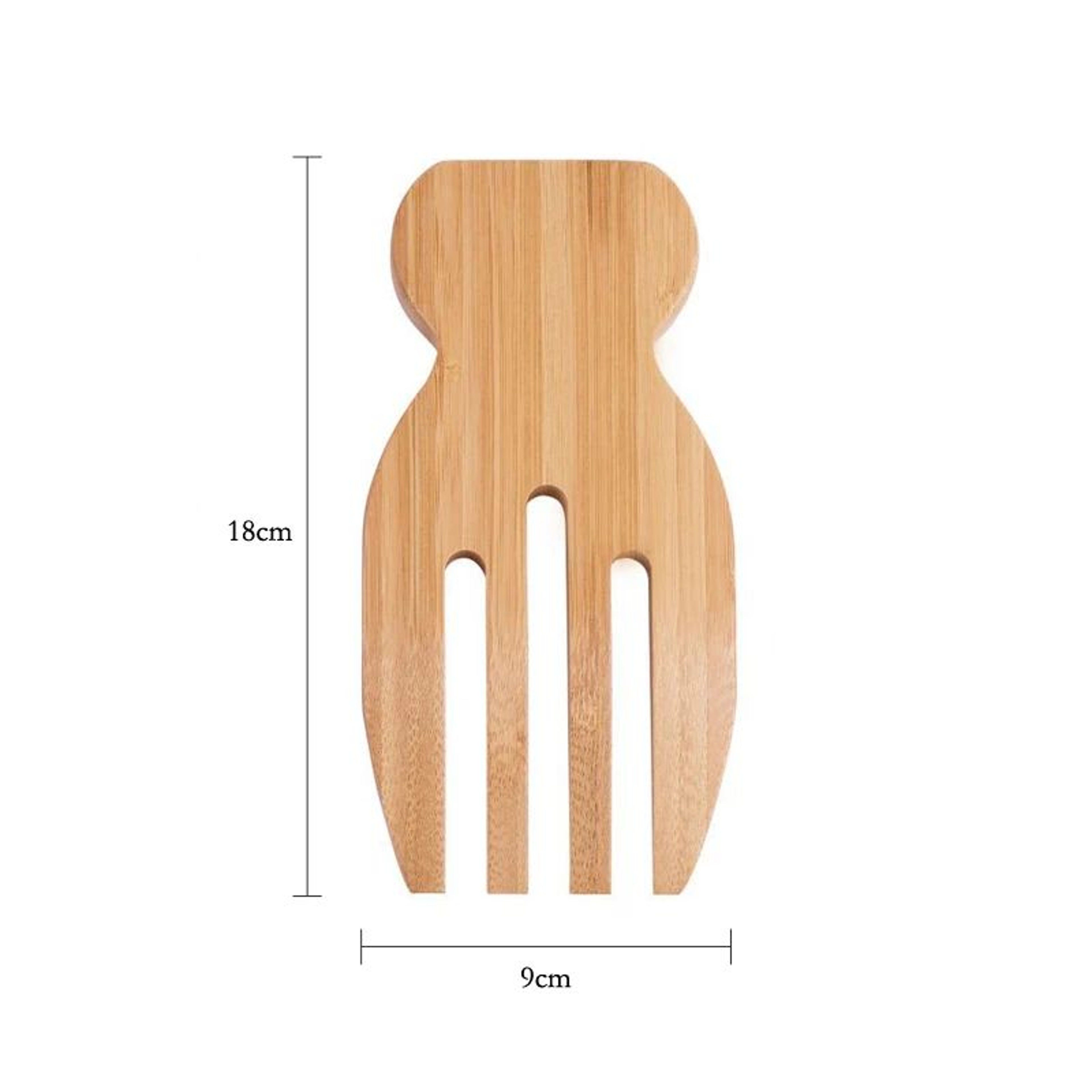 Bamboo Salad Hands  Large Wooden Salad Servers For Effortless Tossing  Serving 3