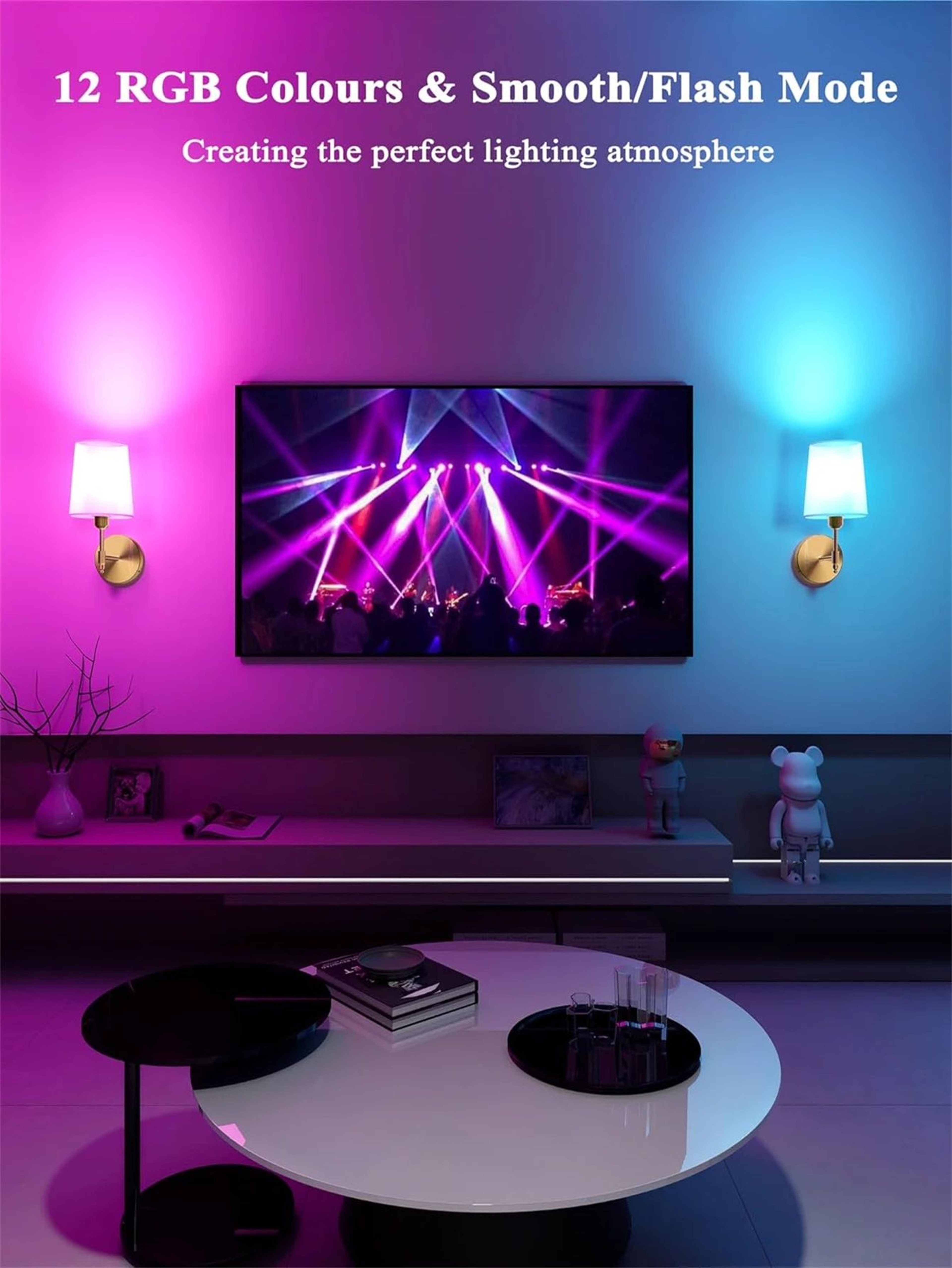 WiringFree Battery Operated Wall Sconce With 4000mAh Rechargeable Detachable Bulb Remote Dimming  1 3