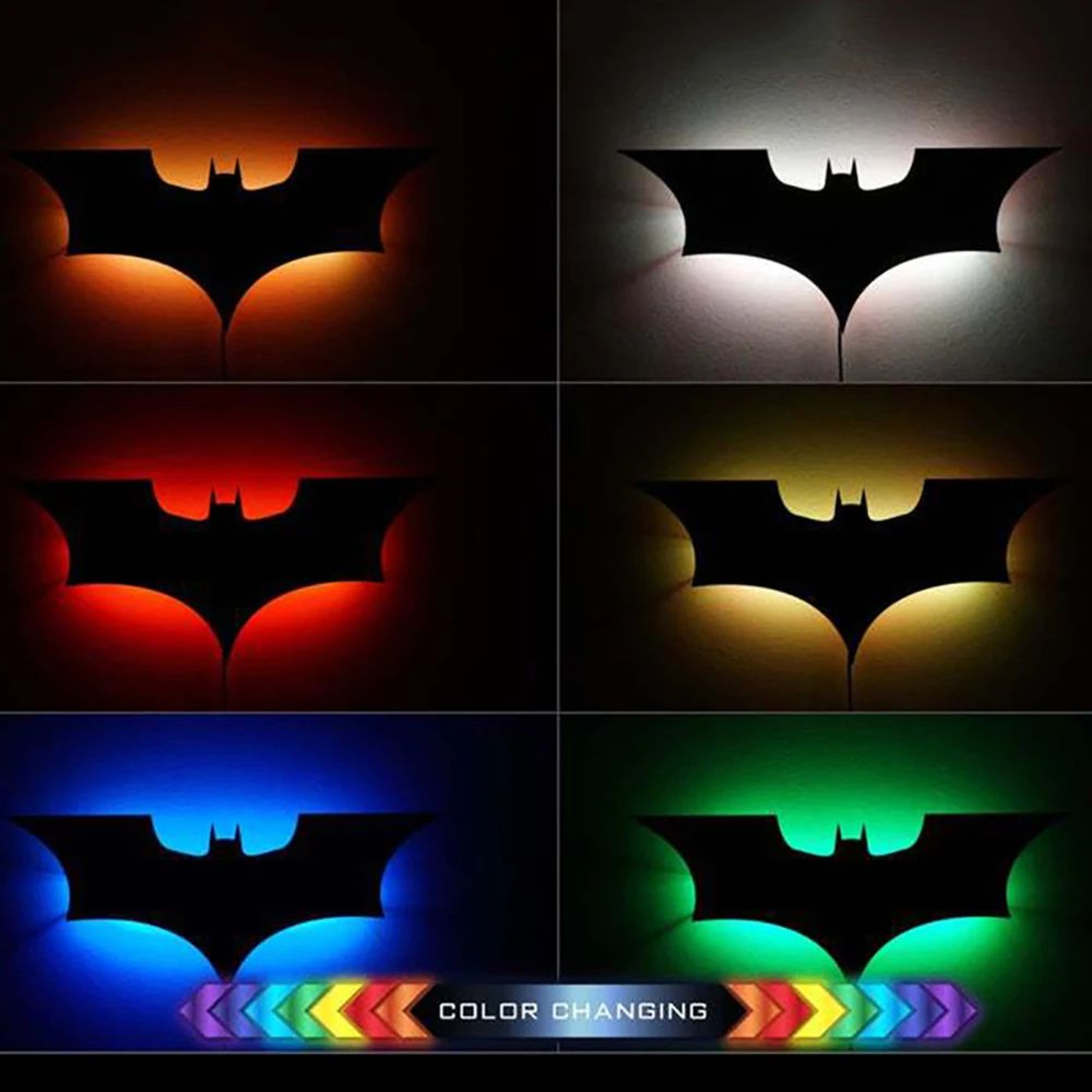 Modern Wooden LED Wall Lamp With Remote  16Color Dimmable Night Light 2