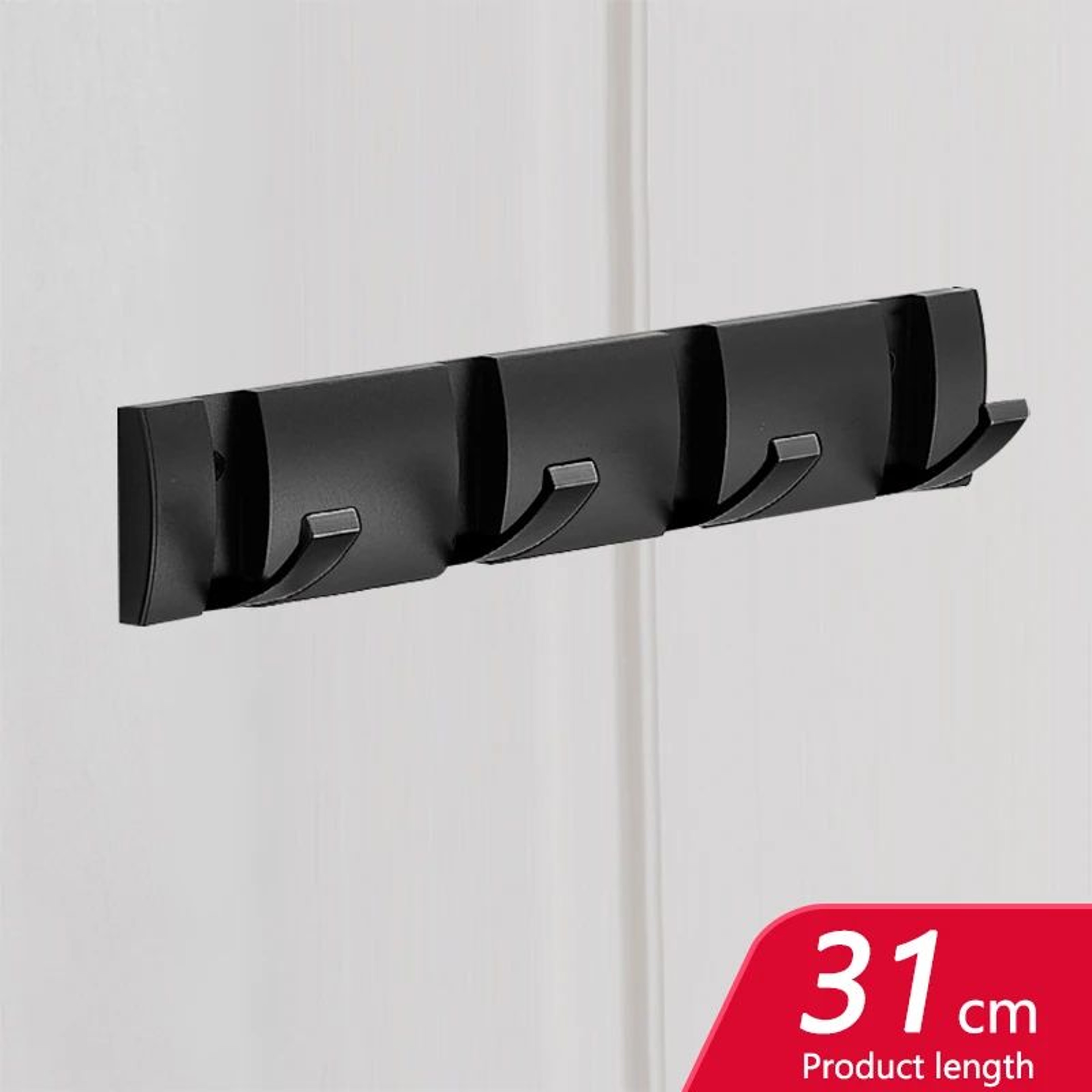 Matte Black  Gold Folding Adhesive Wall Hooks  No Drill Towel  Robe Holder 11