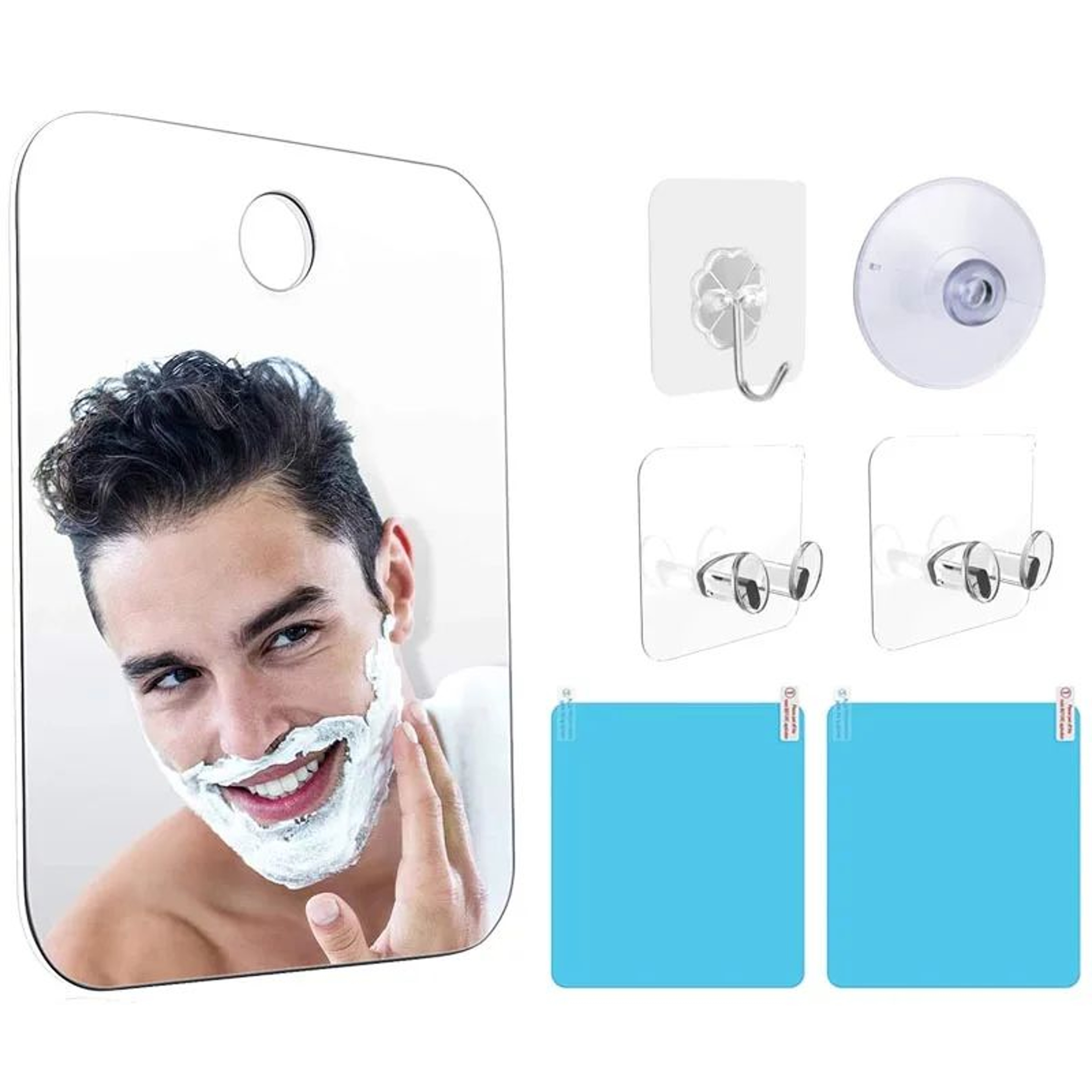 FogFree Shower Shaving Mirror  WallMounted Acrylic Bathroom Mirror For Shower  Travel 9