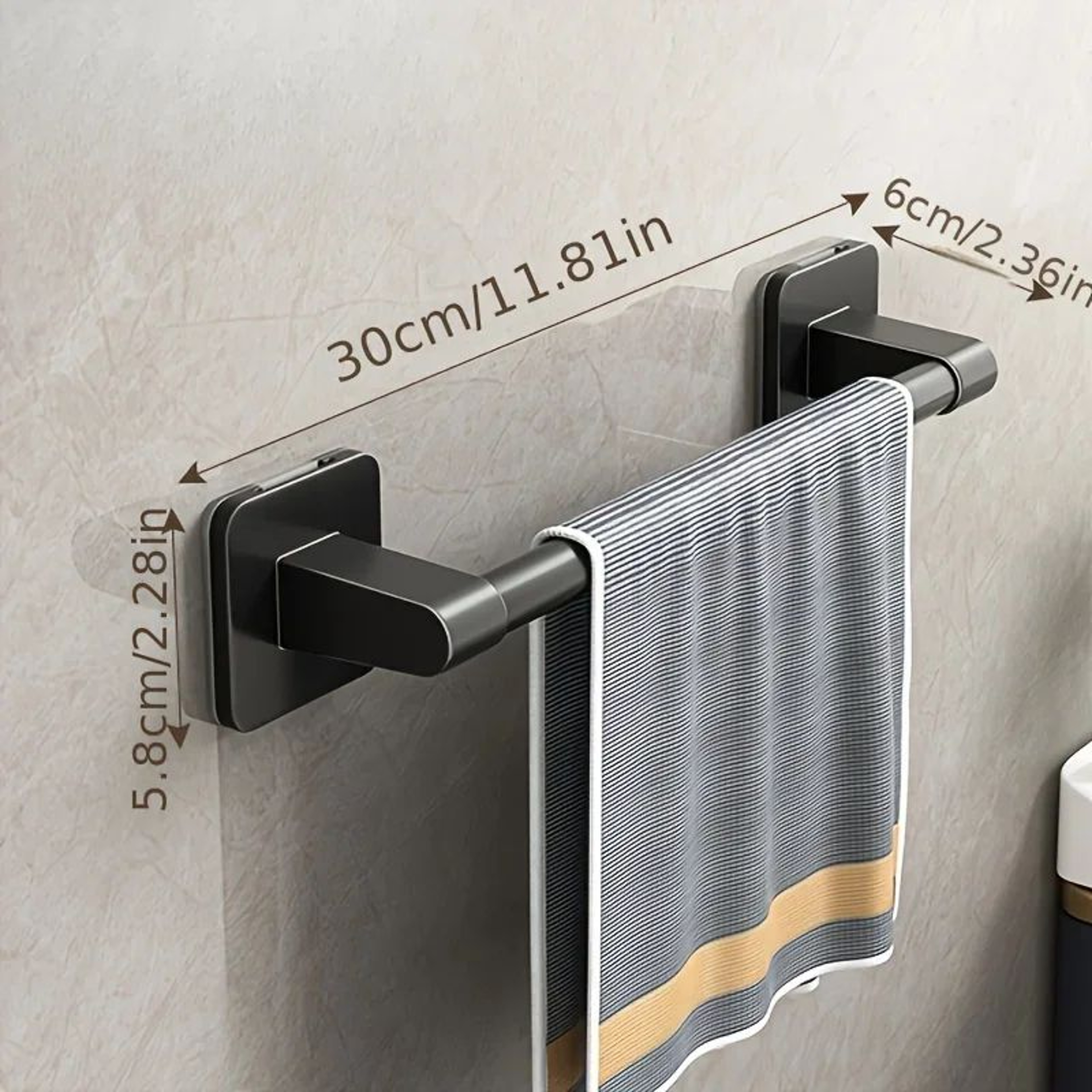 OvertheDoor Stainless Steel Towel Rack  SpaceSaving Bathroom  Kitchen Cabinet Organizer 3
