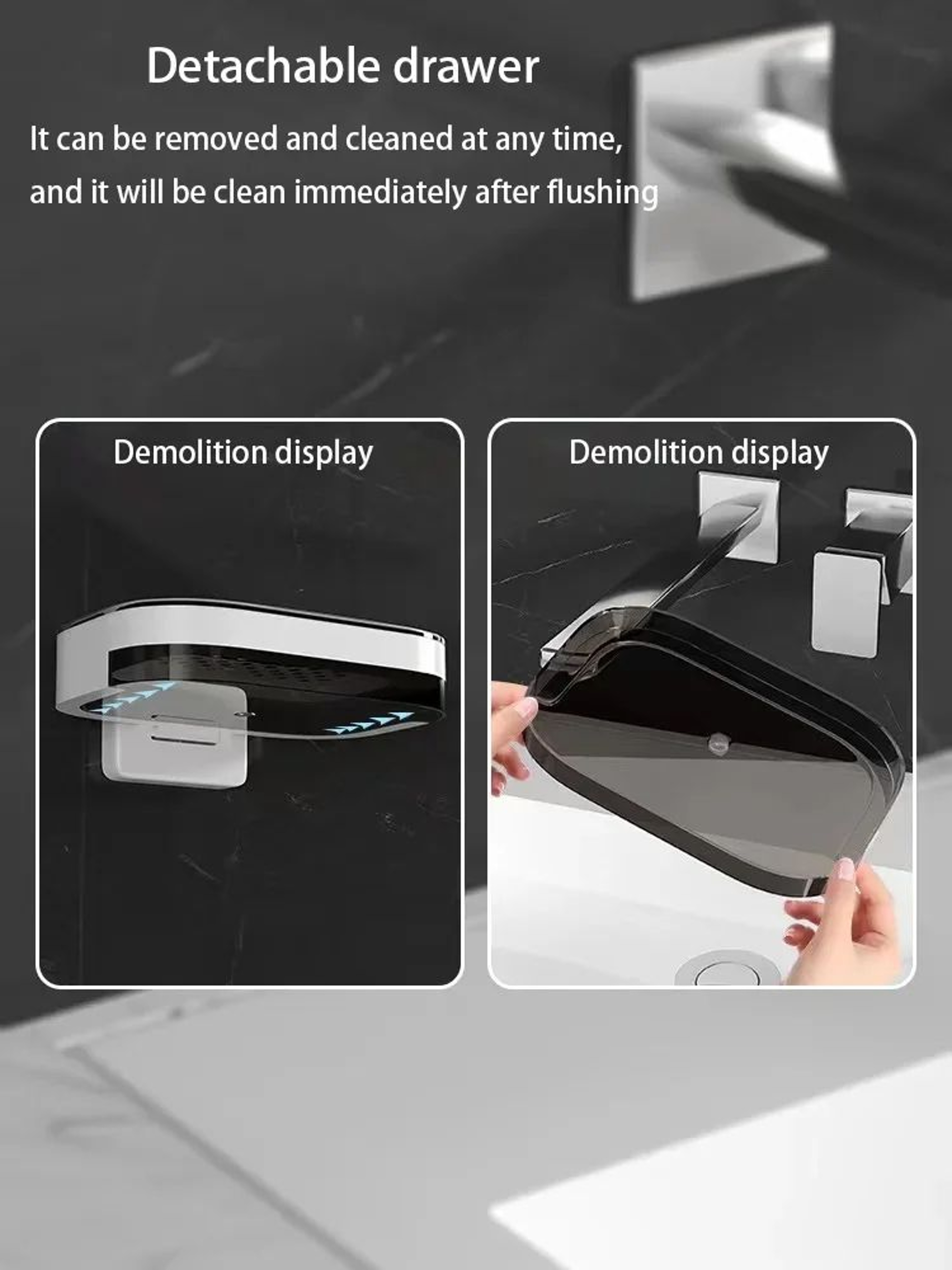 NoDrill Double Layer Bathroom Storage Rack With Drainage  Wall Mounted Soap Holder  Organizer 2
